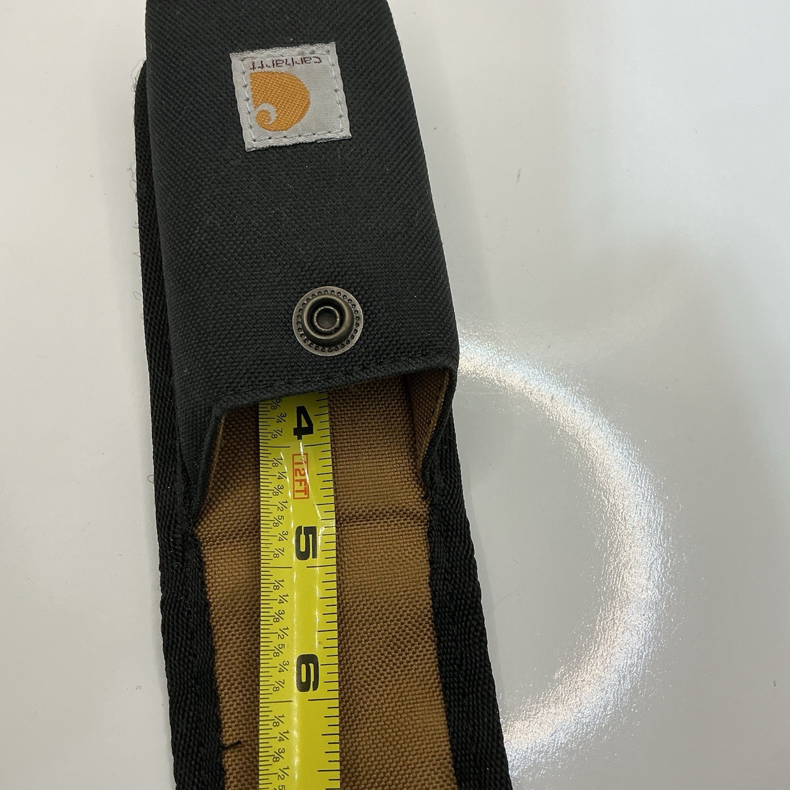 Carhartt Black Canvas Belt Tool Pouch Utility Holder Hook Loop Workwear