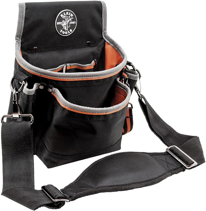 Klein Tools 5242 Tool Pouch, Tradesman Pro Tool Pouch with Electrical Tape Thong