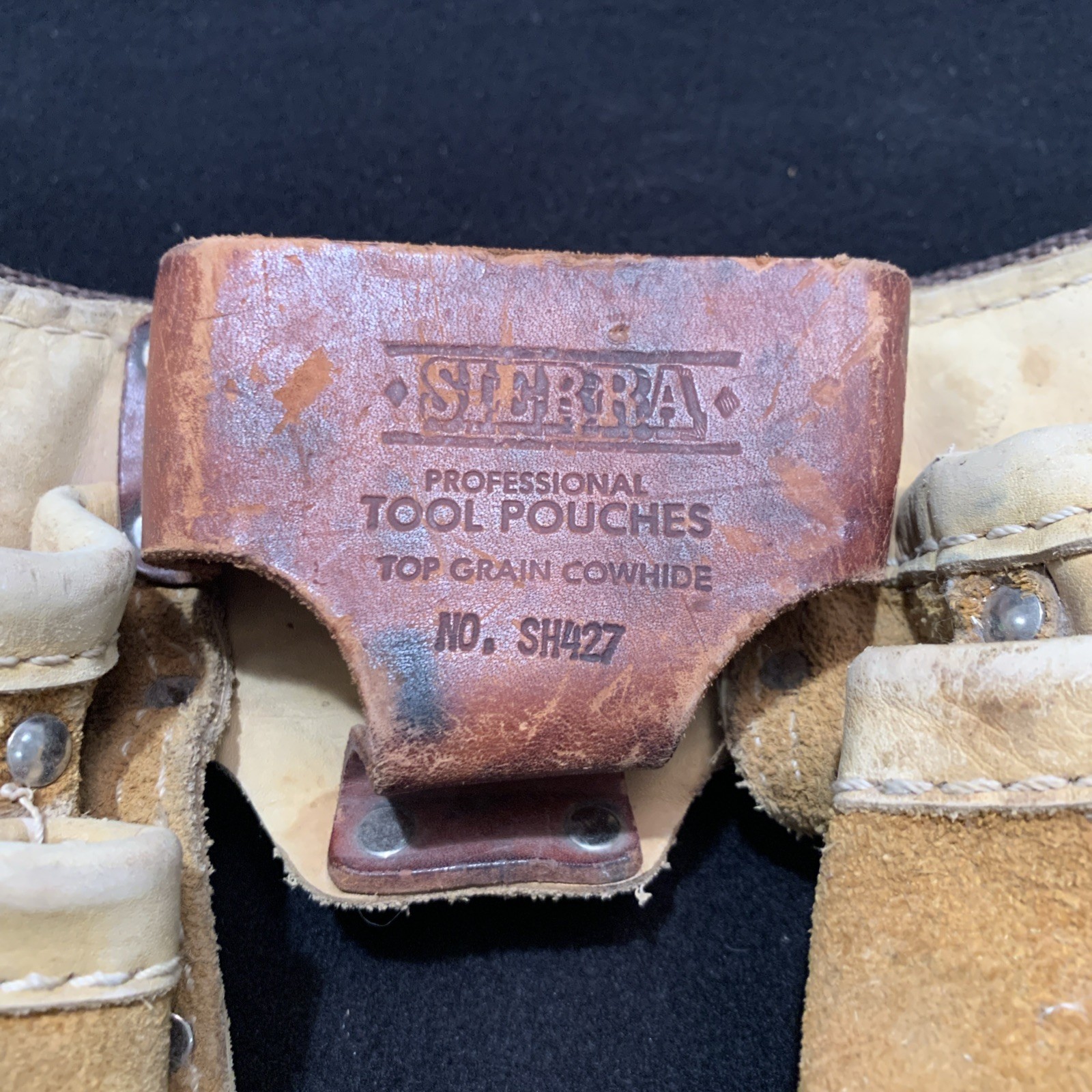 SIERRA Genuine Suede Leather Tool Belt SH-427- Light Tan Leather