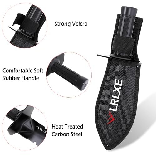 Metal Detector Shovel, Heavy Duty Double Serrated Edge Digging Tool with Belt