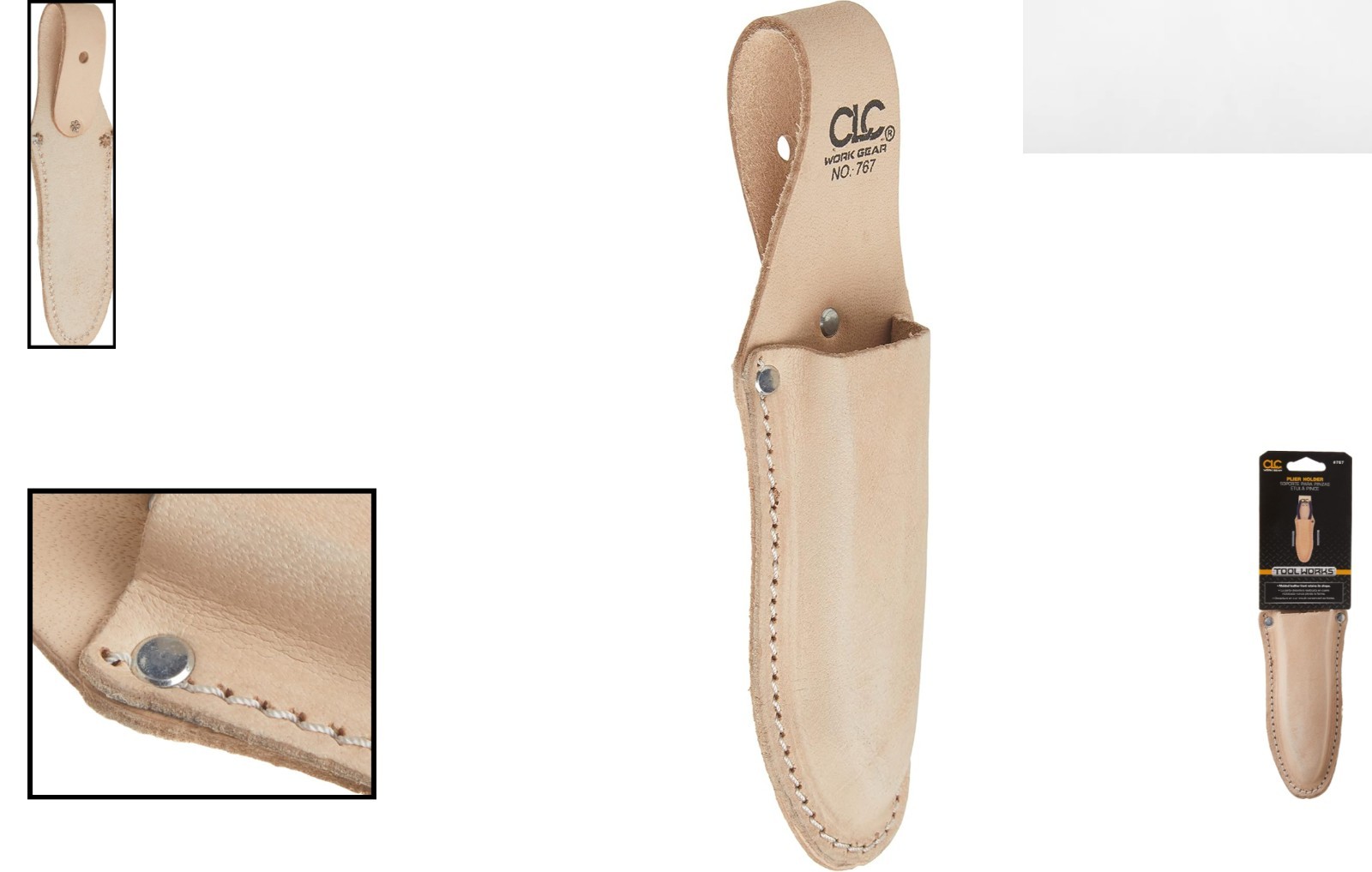 CLC 767 Leather Plier Holder, Tan – 10″ Tool Capacity, Elegant Durability