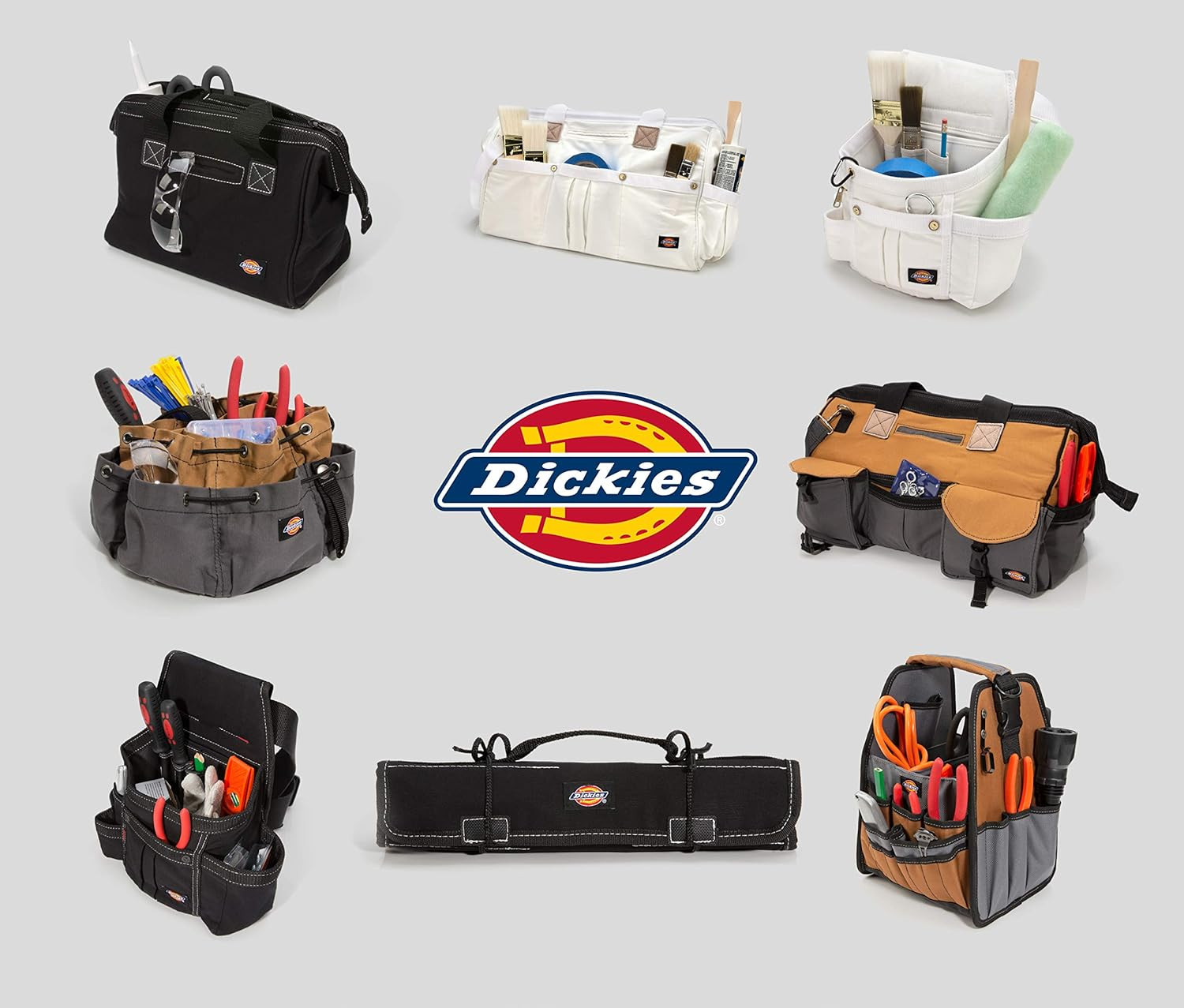 8-Pocket Tool Belt/Utility Pouch, Adjustable 2-Inch Belt, Durable Canvas Constru