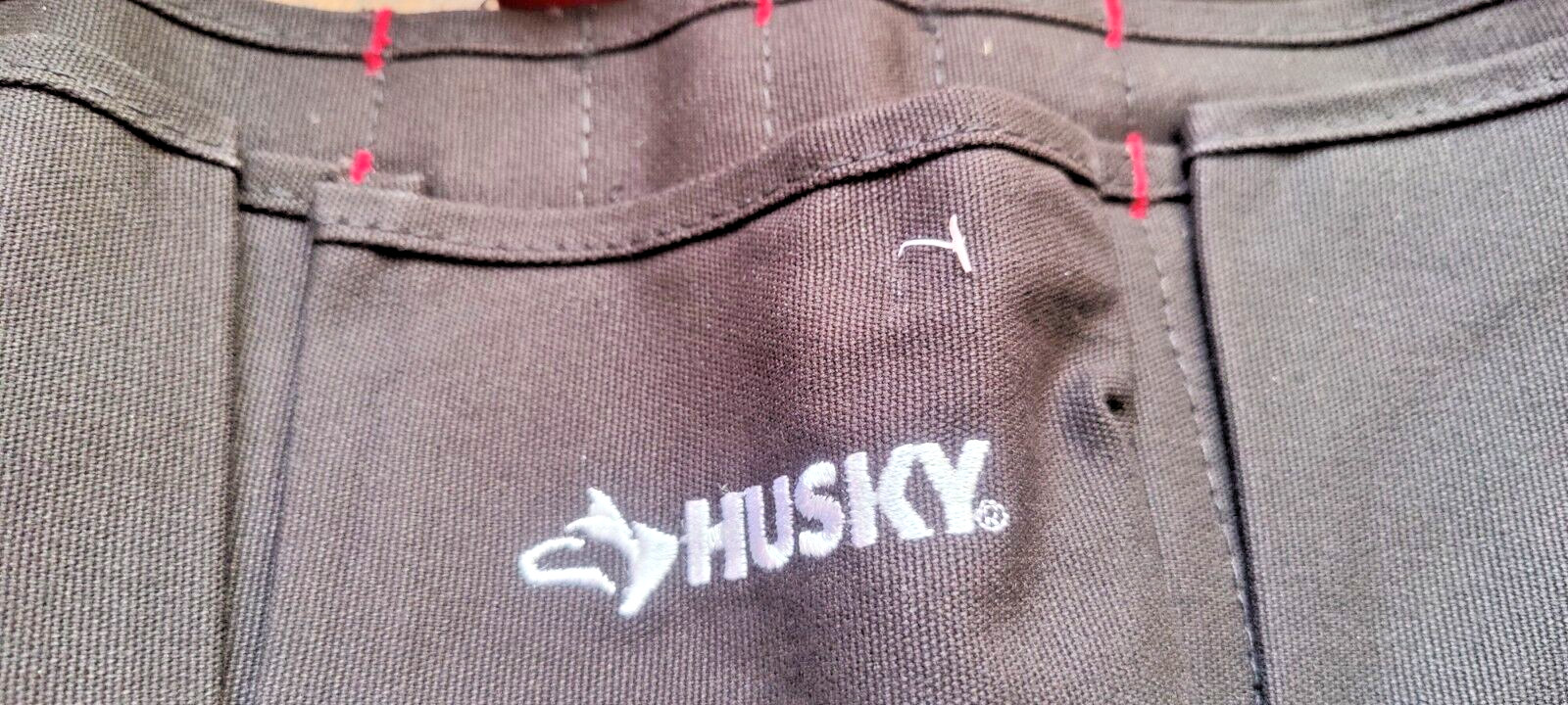 HUSKY 13-pocket Black waist Canvas Bib Tool Belt Apron BRAND NEW