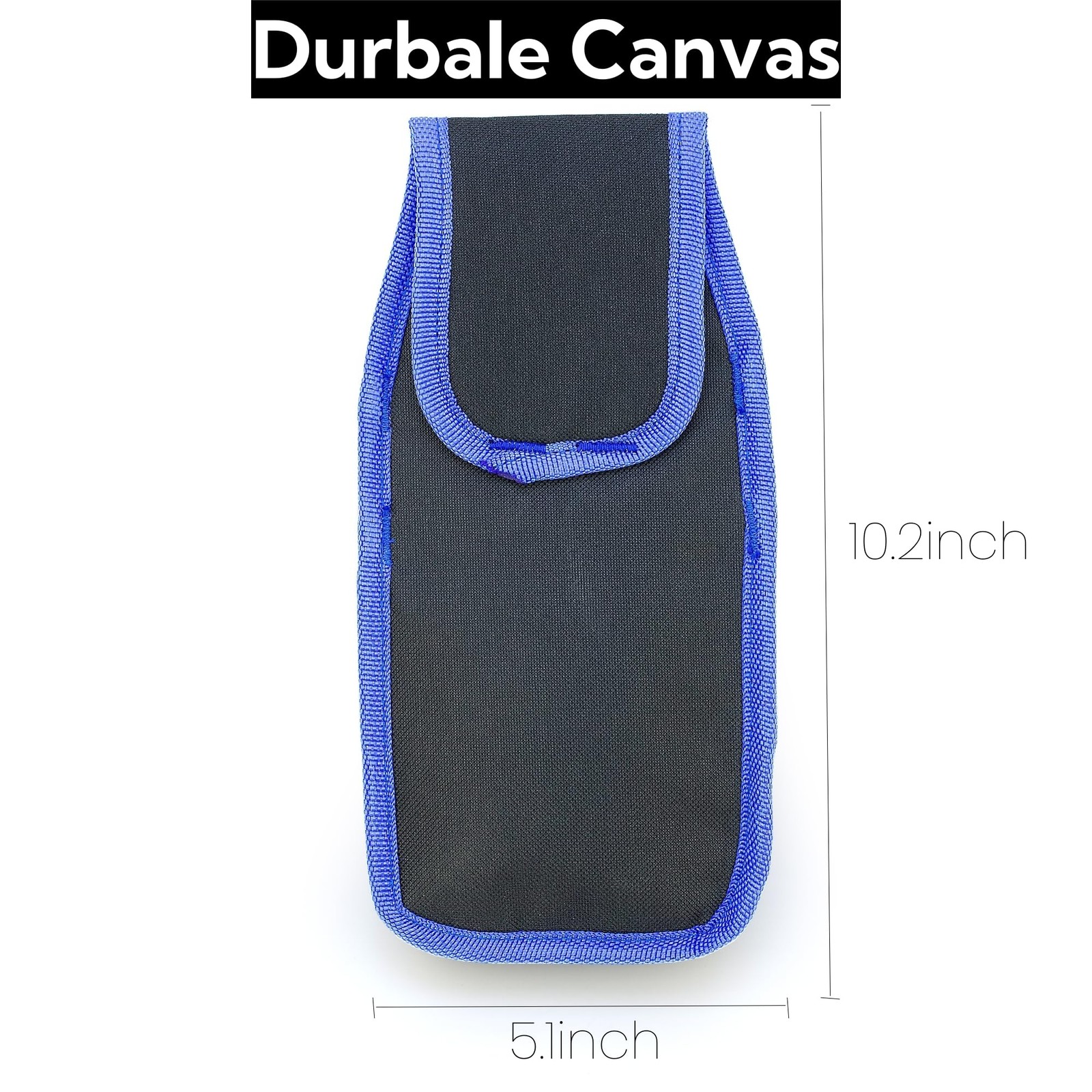 Small Canvas Tool Pouch with 5.1 x x 10.2 inches, blue black-1pcs