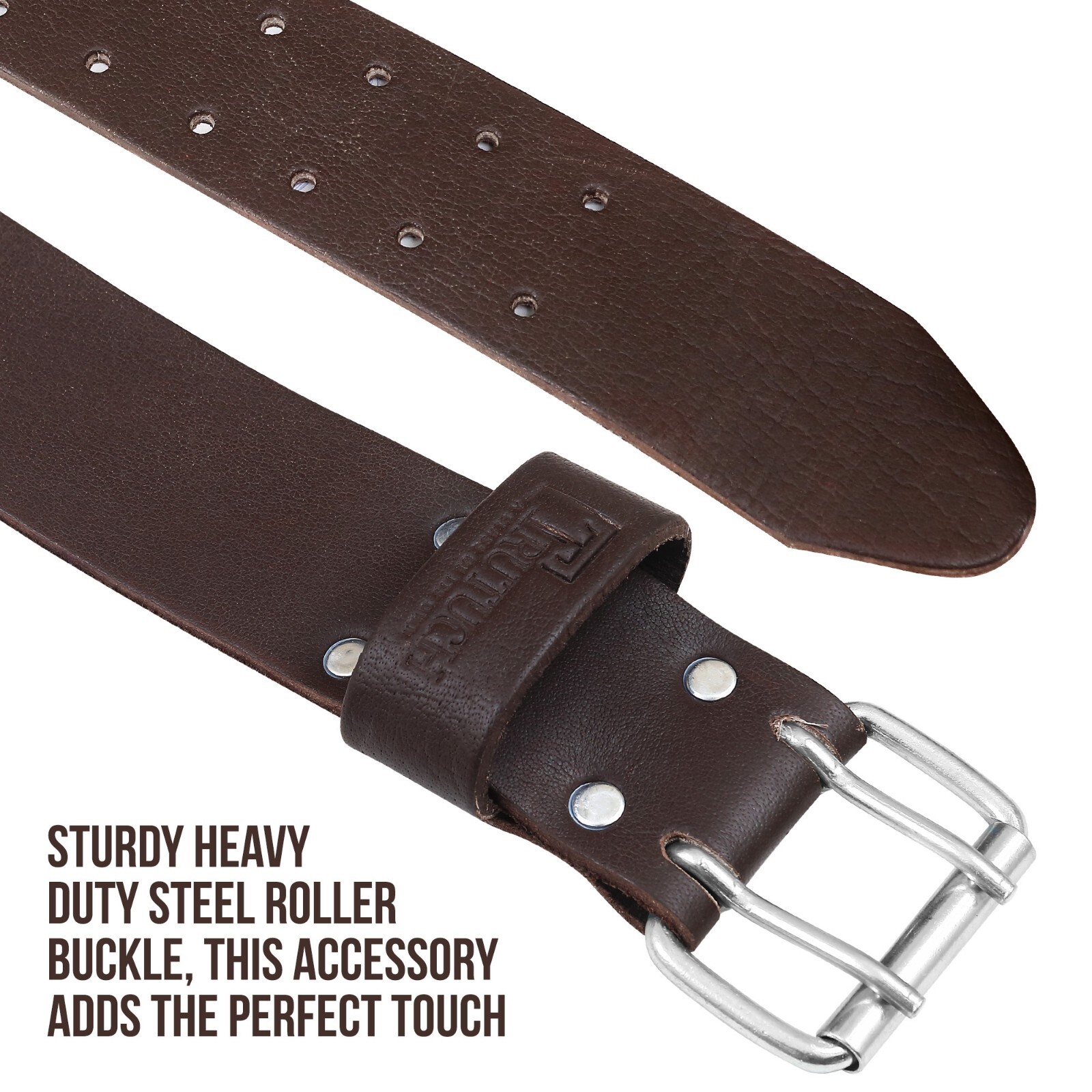 TRUTUCH Black Leather Electrician Tool Pouch with Leather Work Belt | Carpenter