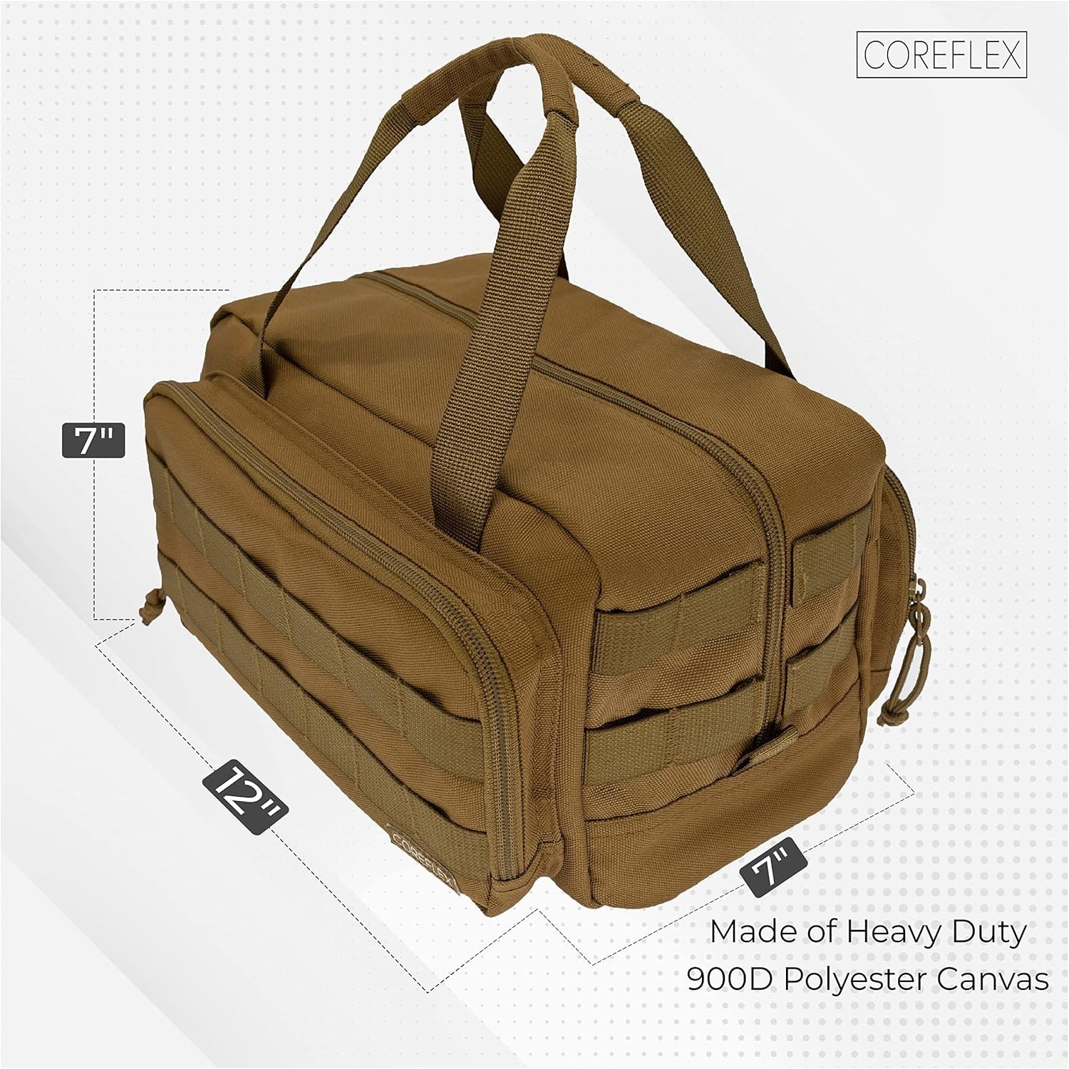 Water-Repellent Tactical Gear Bag with 9 Compartments for Tools and Accessories