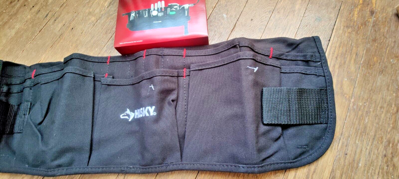 HUSKY 13-pocket Black waist Canvas Bib Tool Belt Apron BRAND NEW