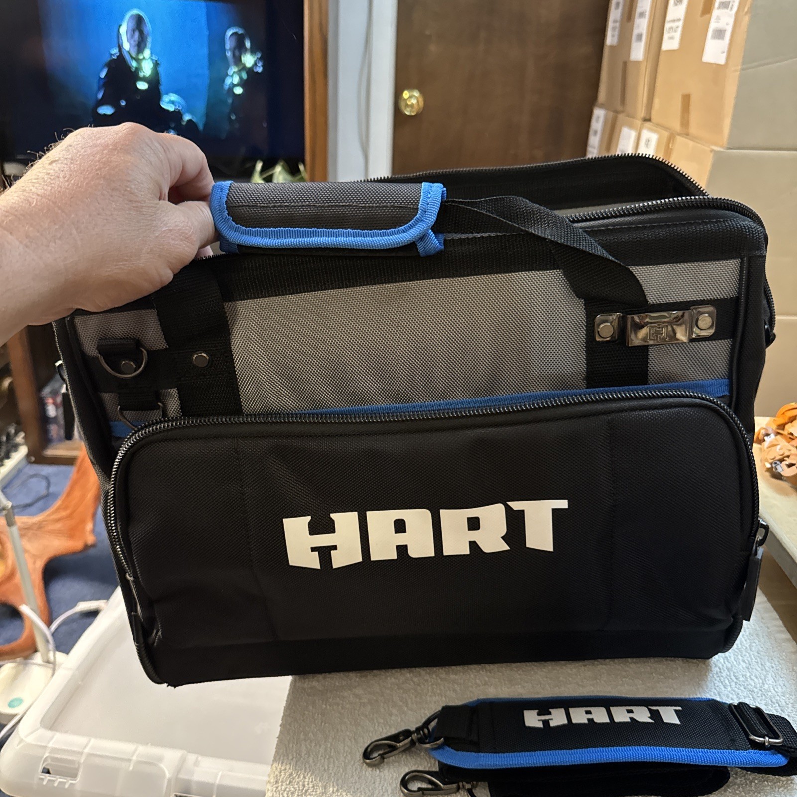 HART 16-inch Tool Bag,with Full Length Zipper and Shoulder Strap Carry New