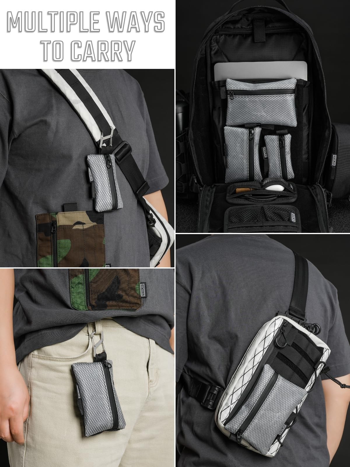 TACTICAL_GEEK Storage A5 EDC Pouch Molle Gadget Pocket Black