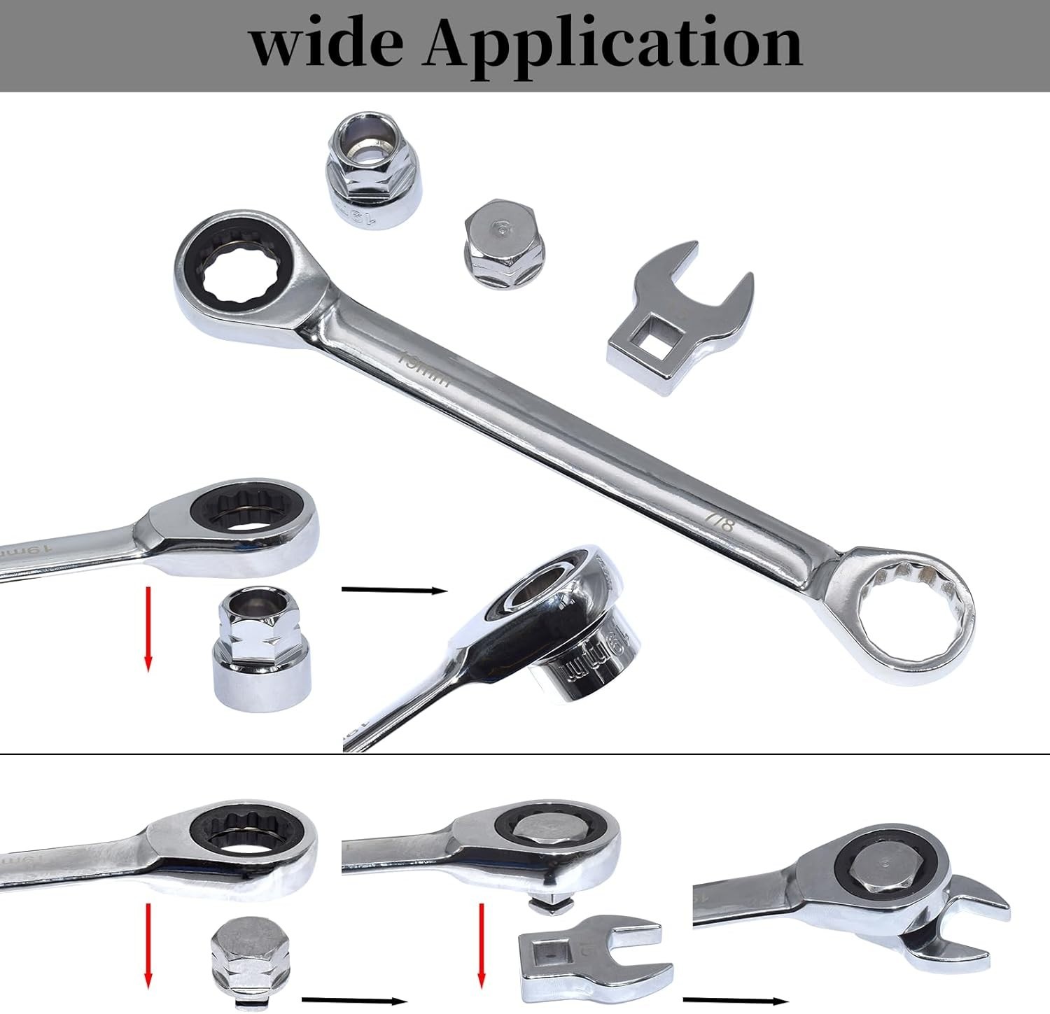 15pcs Serpentine Belt Tool Kit Ratcheting Wrench Sockets Tensioner Car Repair