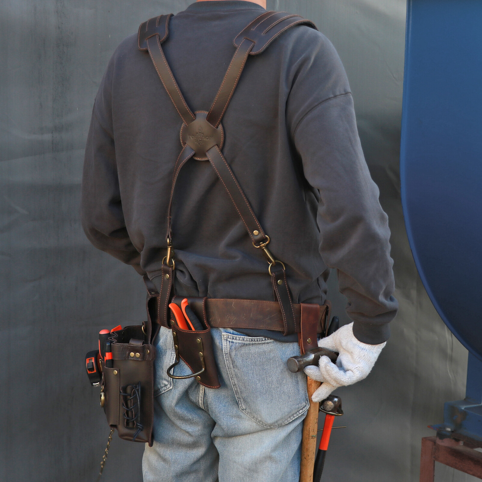 TOURBON Tool Belt Suspenders Carpenter Heavy Duty Chest Strap US-Special offer
