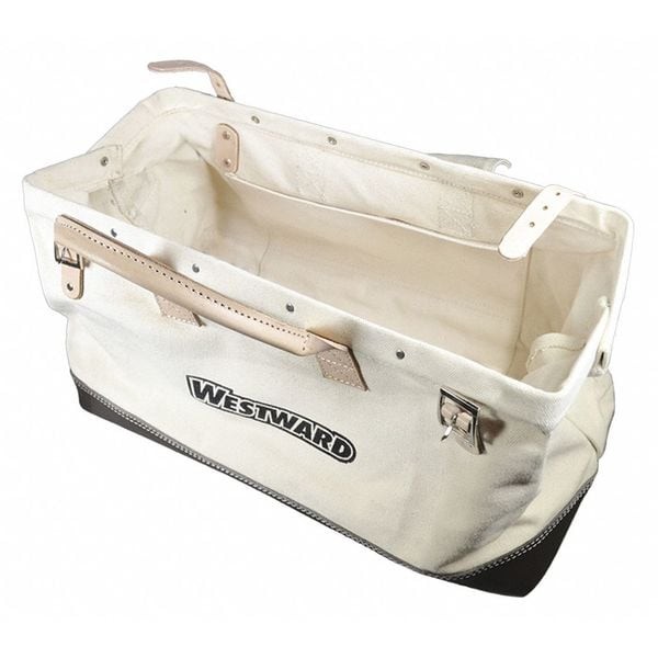 Westward 53Jw32 Tool Bag, Tan, Canvas, 1 Pockets