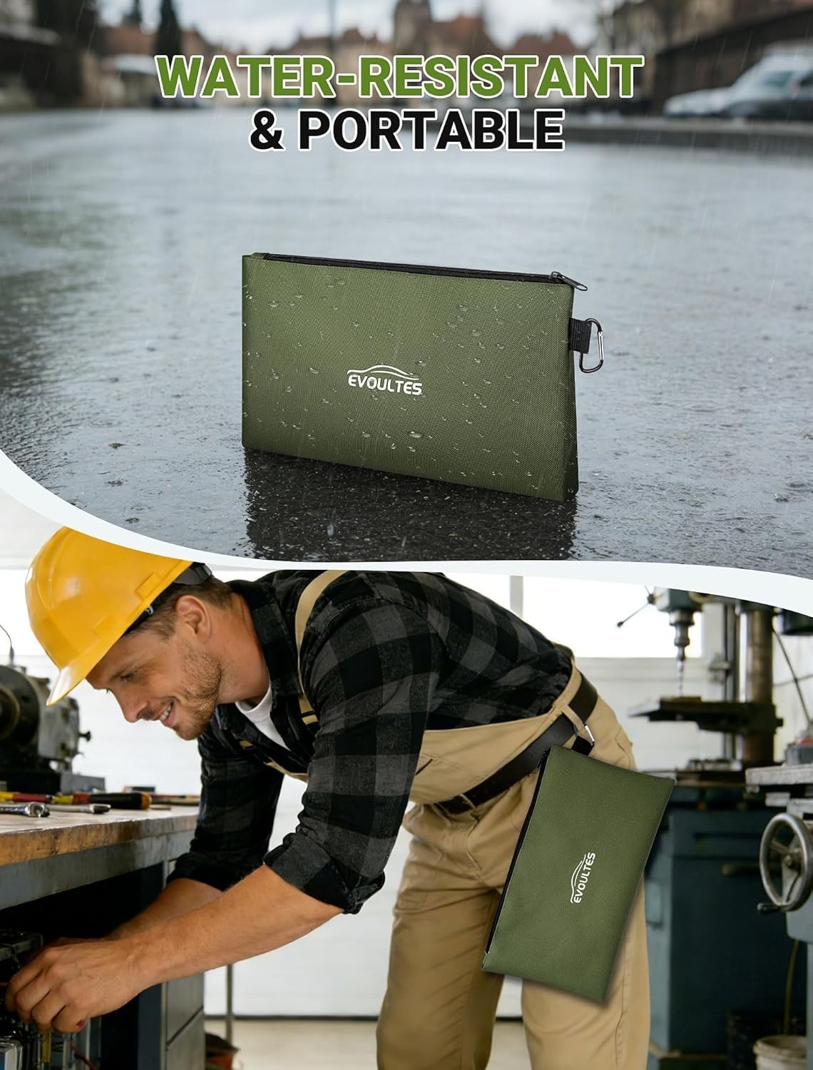 3 Pack Canvas Tool Pouch with Zipper, Tool Pouch Bag, Multi-Purpose Small Zipper