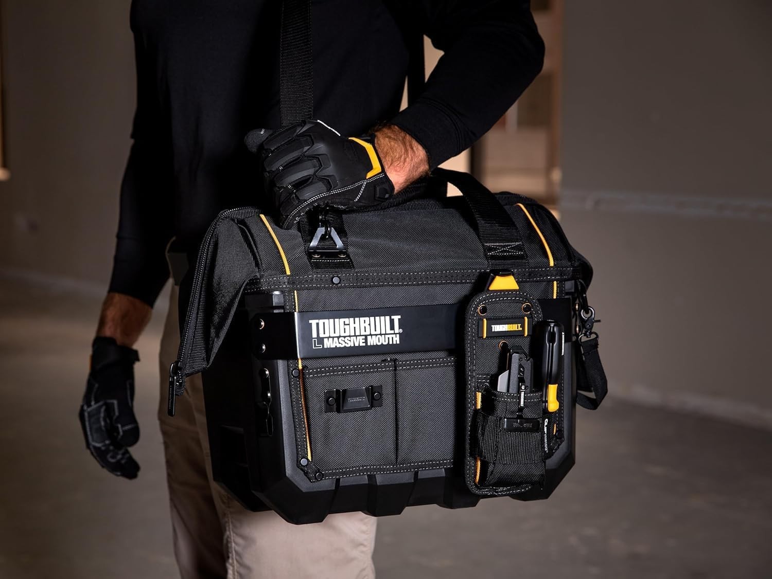 ToughBuilt ClipTech Series–16″ Heavy-Duty Massive Mouth Tool Bag