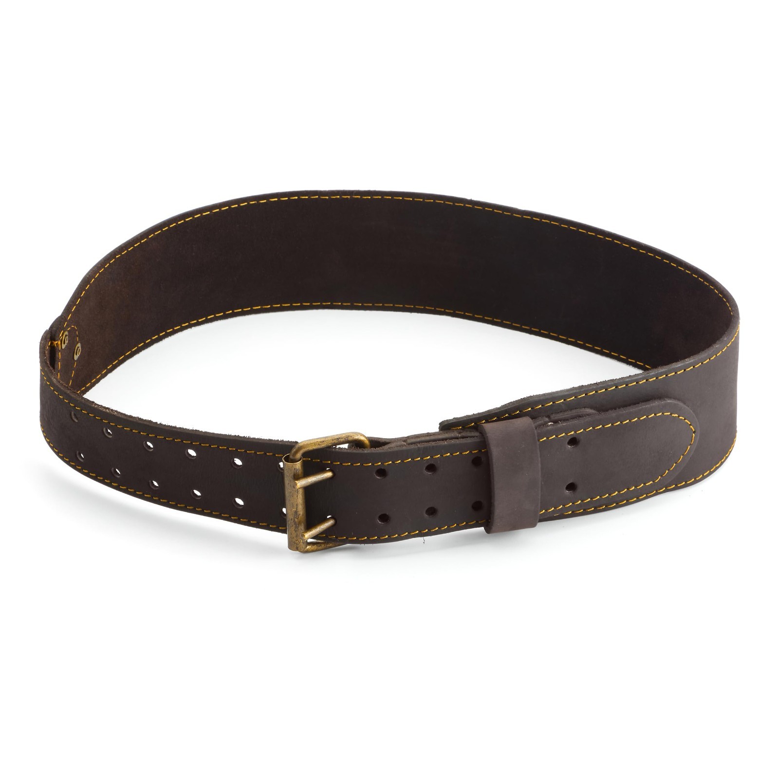 3″ Wide Full Grain Leather Tool Belt, Double Stitched, 27″-38″ Adjustable Length