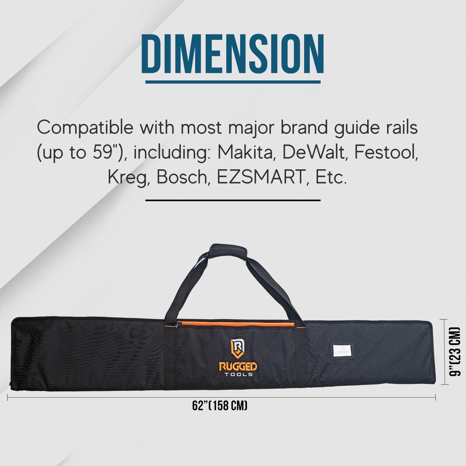 Guide Rail Bag – Protective Track Saw Bag For Saw Guide Rails up to 59″