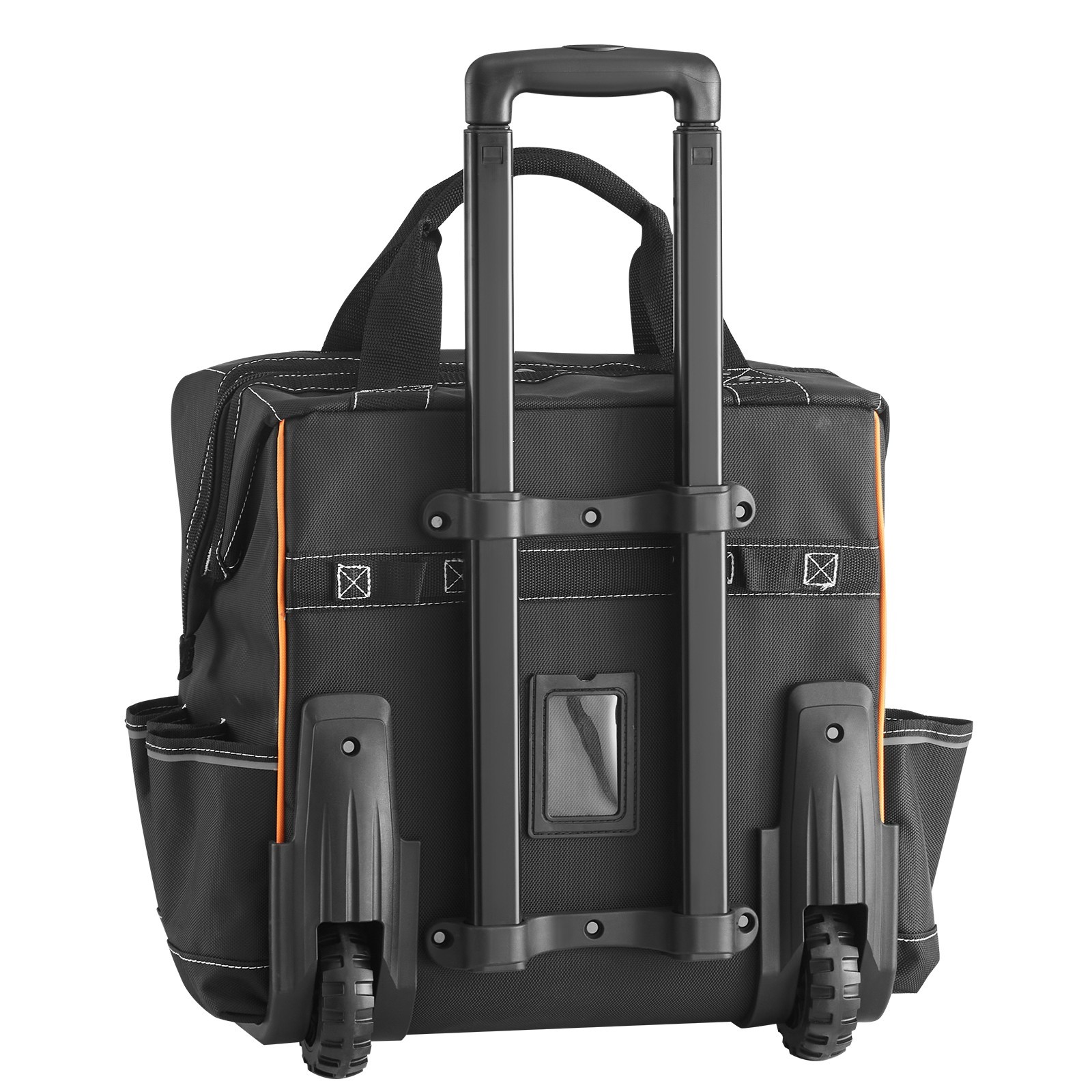 Rolling Tool Bag with Wheels, 110 lbs Load Capacity,25 Pockets,Adjustable Handle
