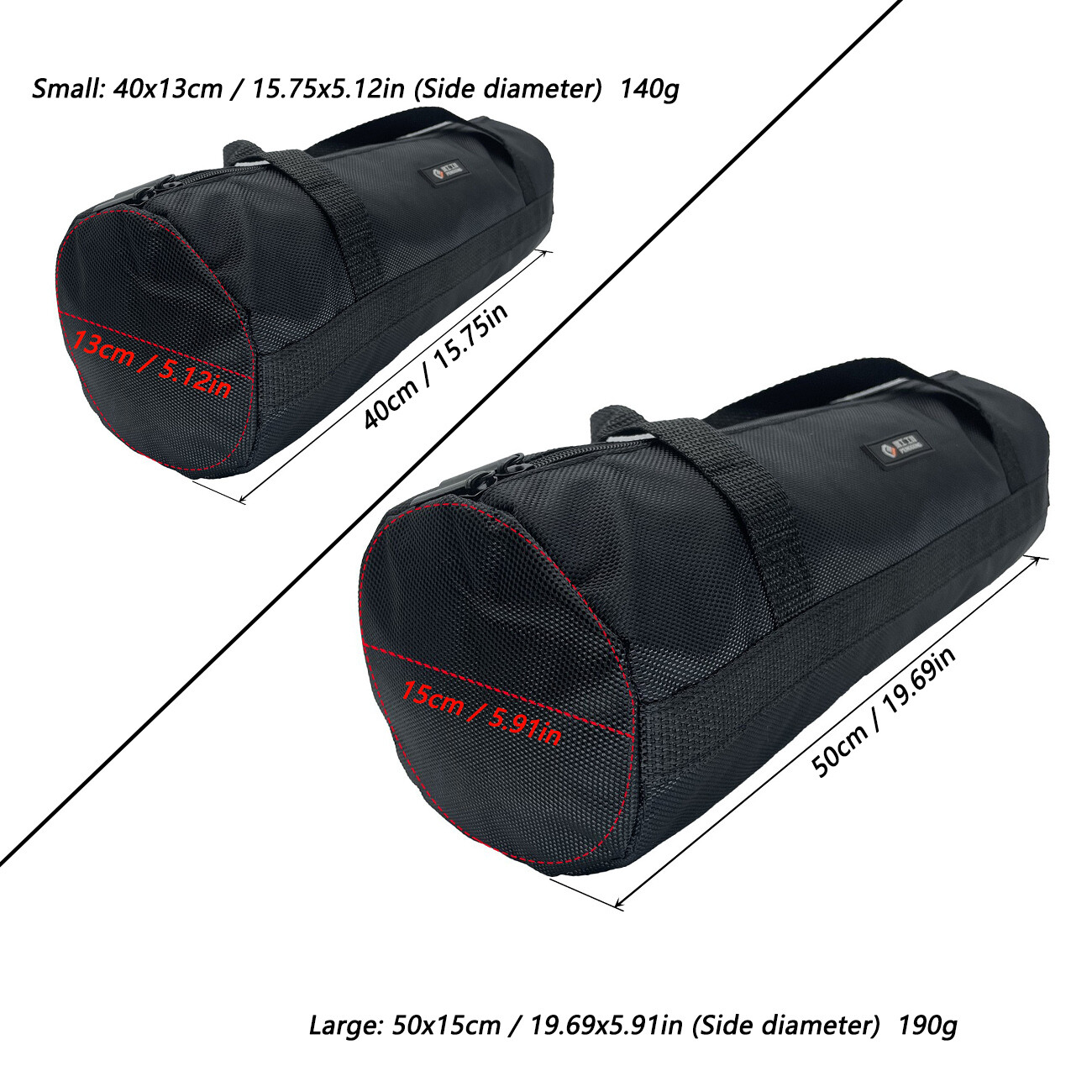 16-20inch Black Tool Bags with Zippers Multi Purpose Waterproof Storage Pouch