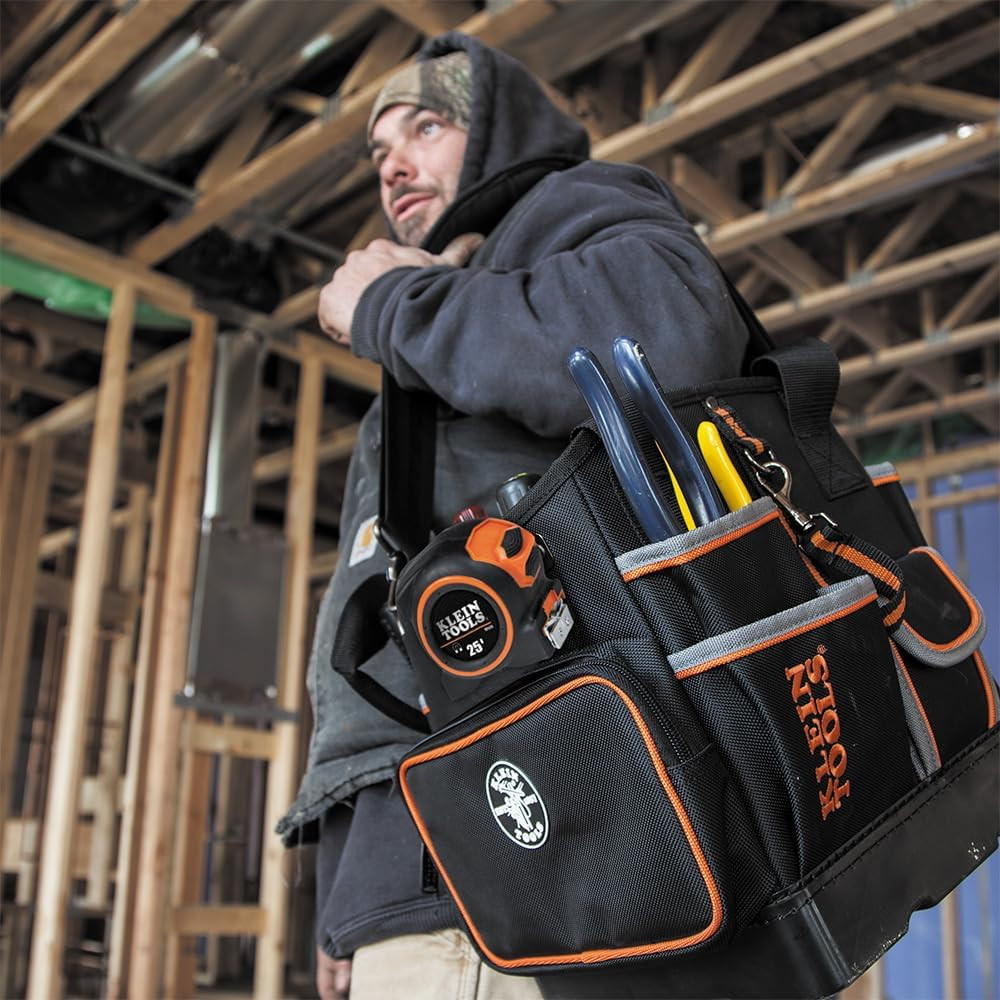 Klein Tools 5541610-14 Tool Bag with Shoulder Strap Has 40 Pockets for Tool Stor