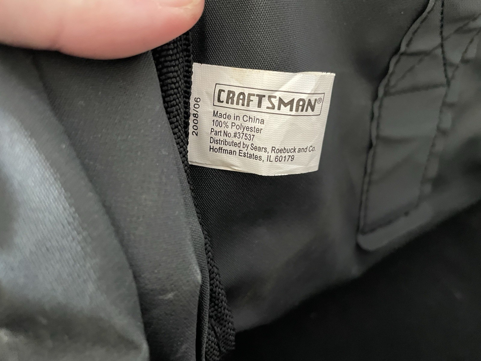 Craftsman 13″ Large Mouth Tool Bag – Black/Red