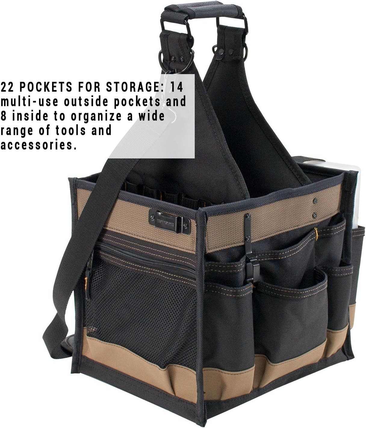 CLC 1528 Tool Carrier, Black 22 Pockets