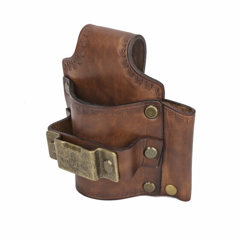 Tourbon Leather 3-in-1 Tools Belt Pouch Hammer Tape Measuring Screwdriver Holder