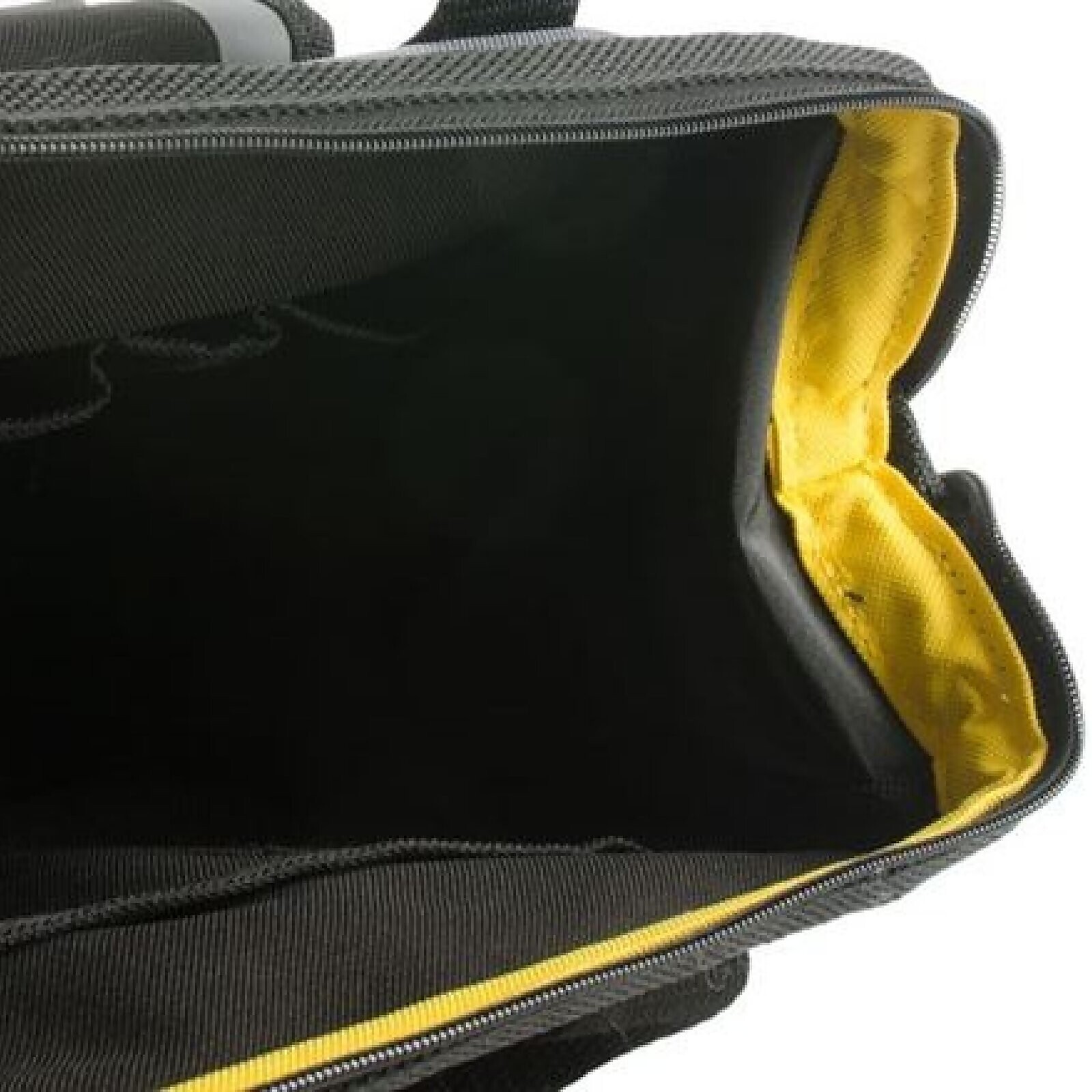 Stanley Tool Bag Jobsite Storage Soft Sided Adjustable New Open Black Tote Case