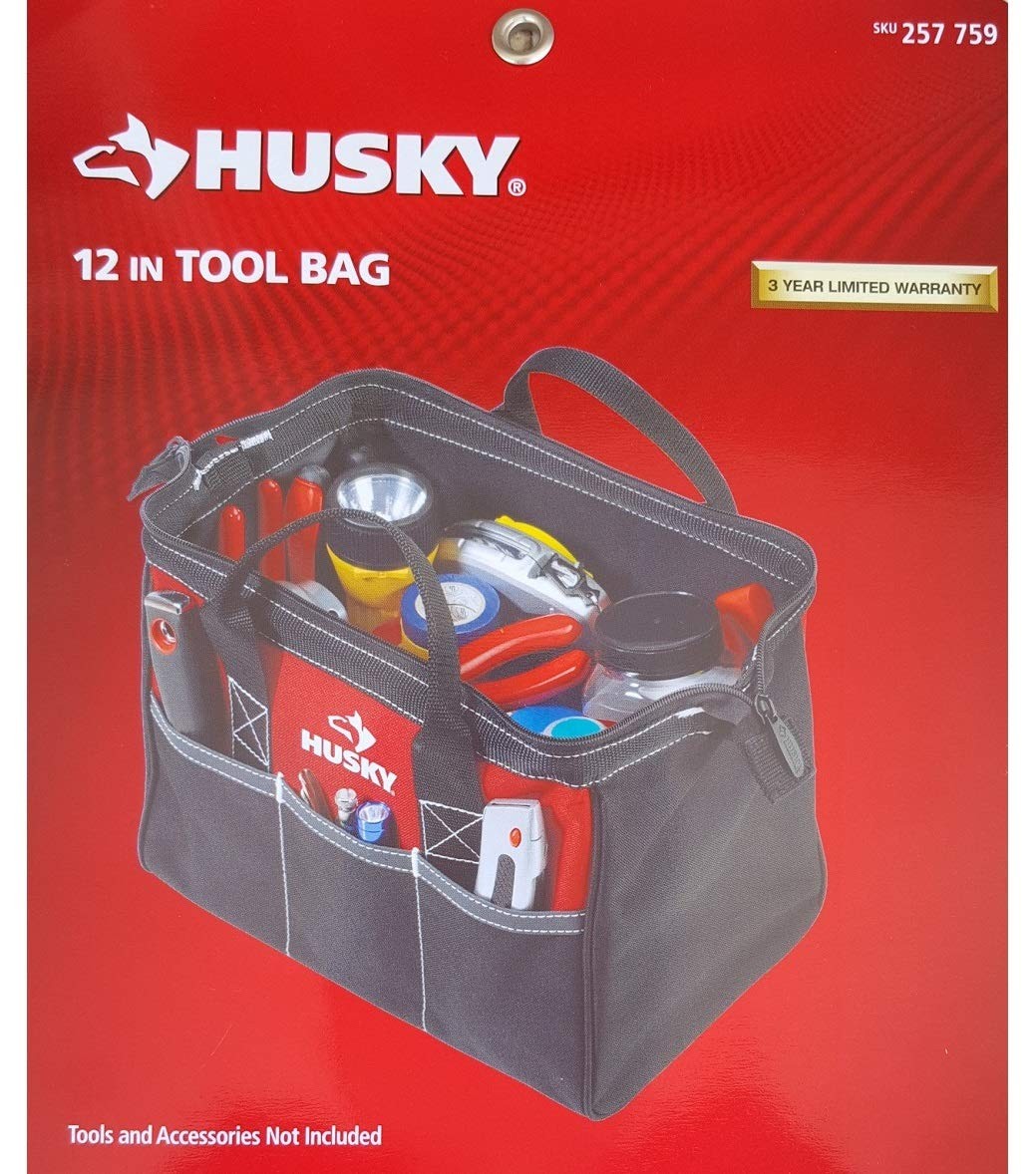 Husky 12 in Water-Resistant Contractor Tool Bag 82004N11