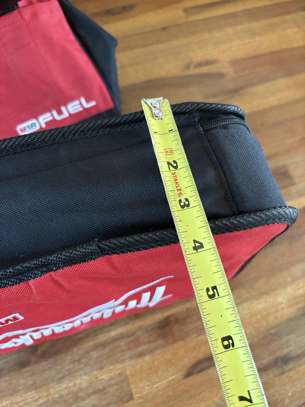 TWO Milwaukee FUEL M12 13″ Heavy Duty Canvas Tool Bag And Carrier Red Black READ