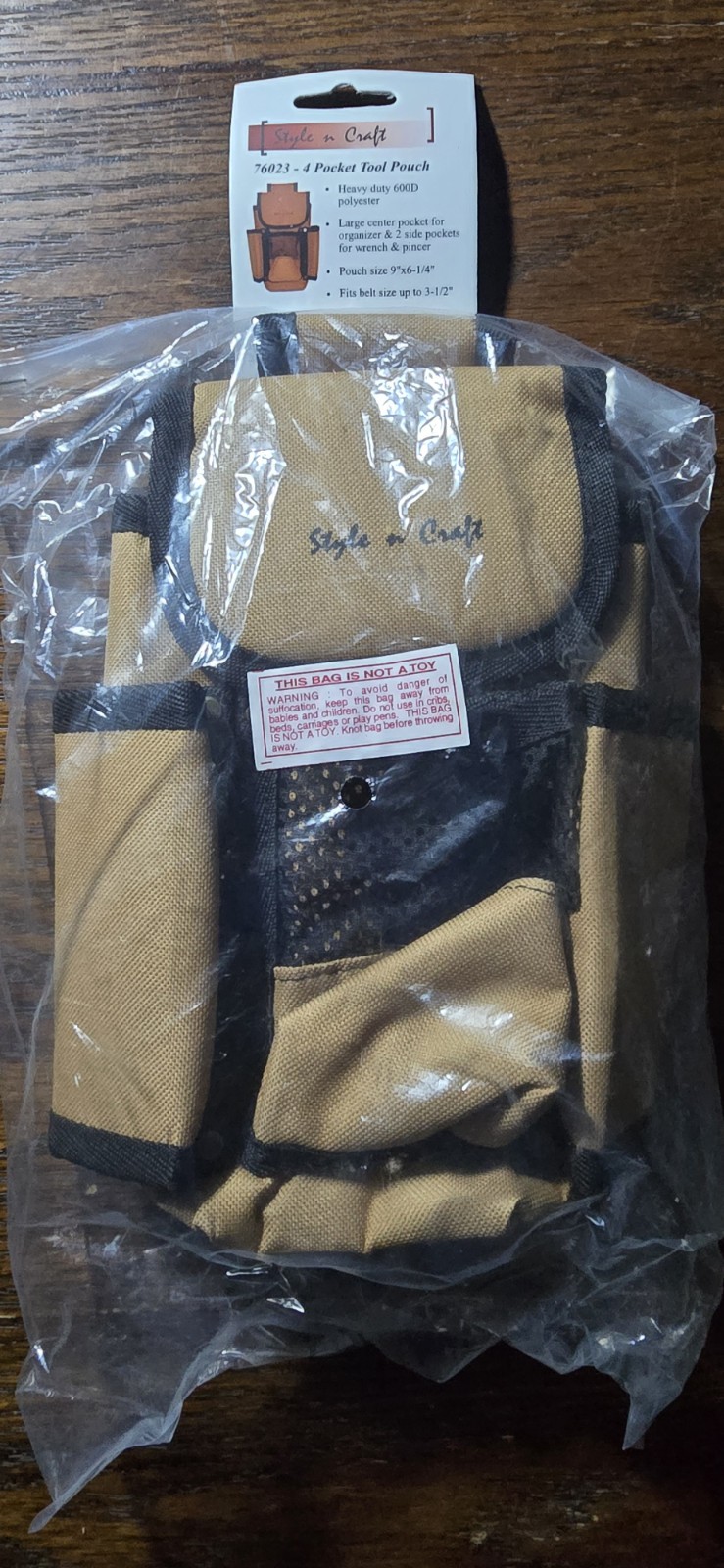 Style n Craft 76023 4 Pocket Tool Pouch Heavy Duty Polyester Pouch Is 9″x6 1-4″