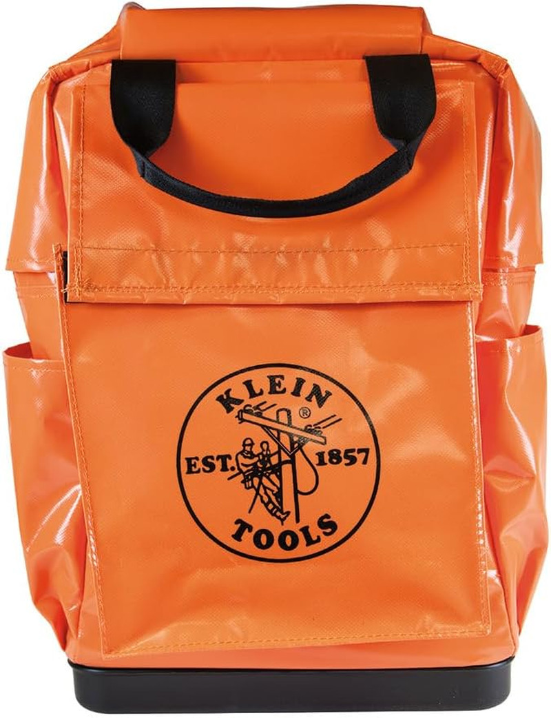 5185ORA USA-Made Lineman Tool Bag Backpack with Padded Straps – Orange