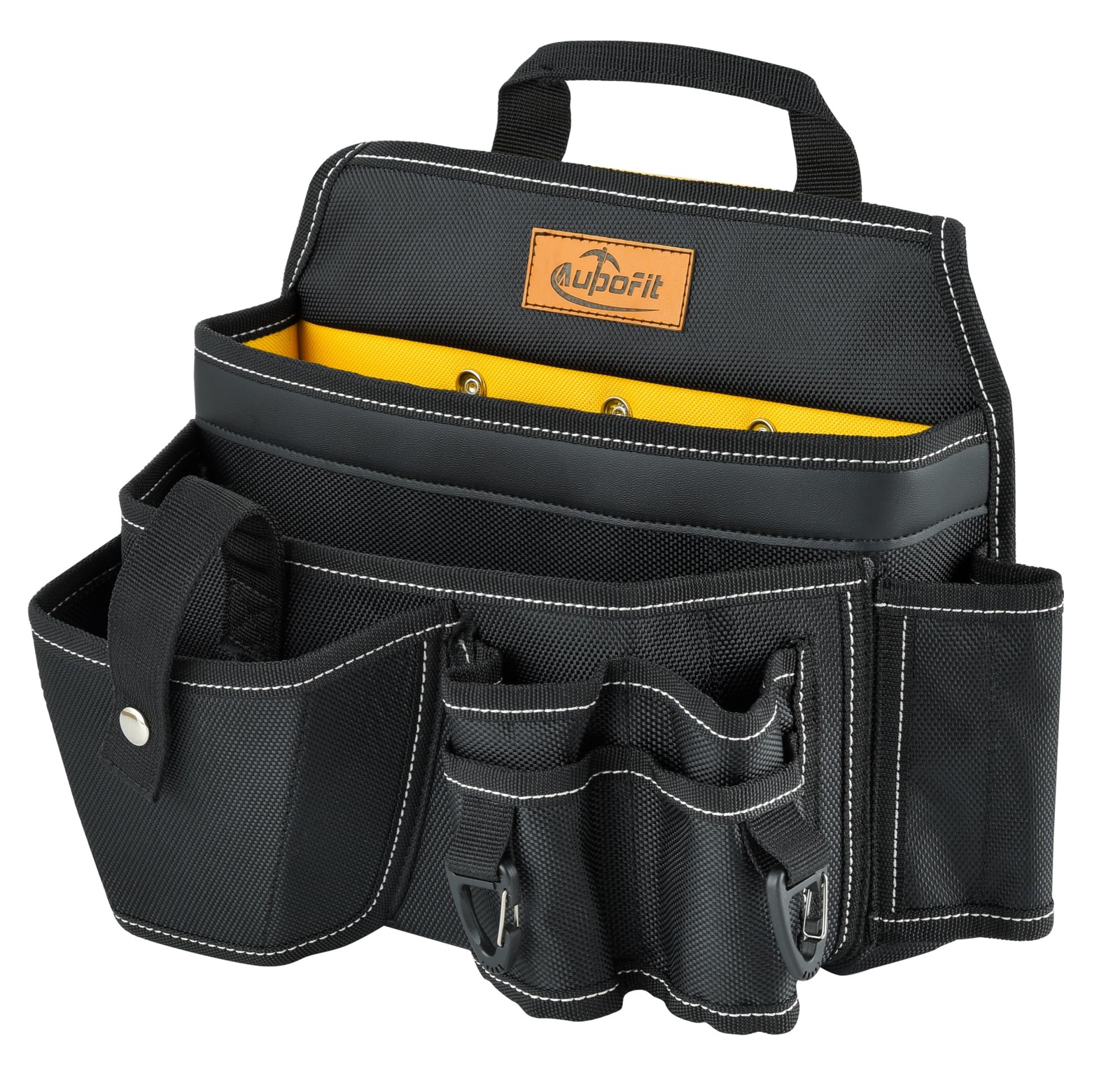Aupofit Comfortable Tough Thick 7-Piece Tool Belt with Suspenders 32 Pockets …