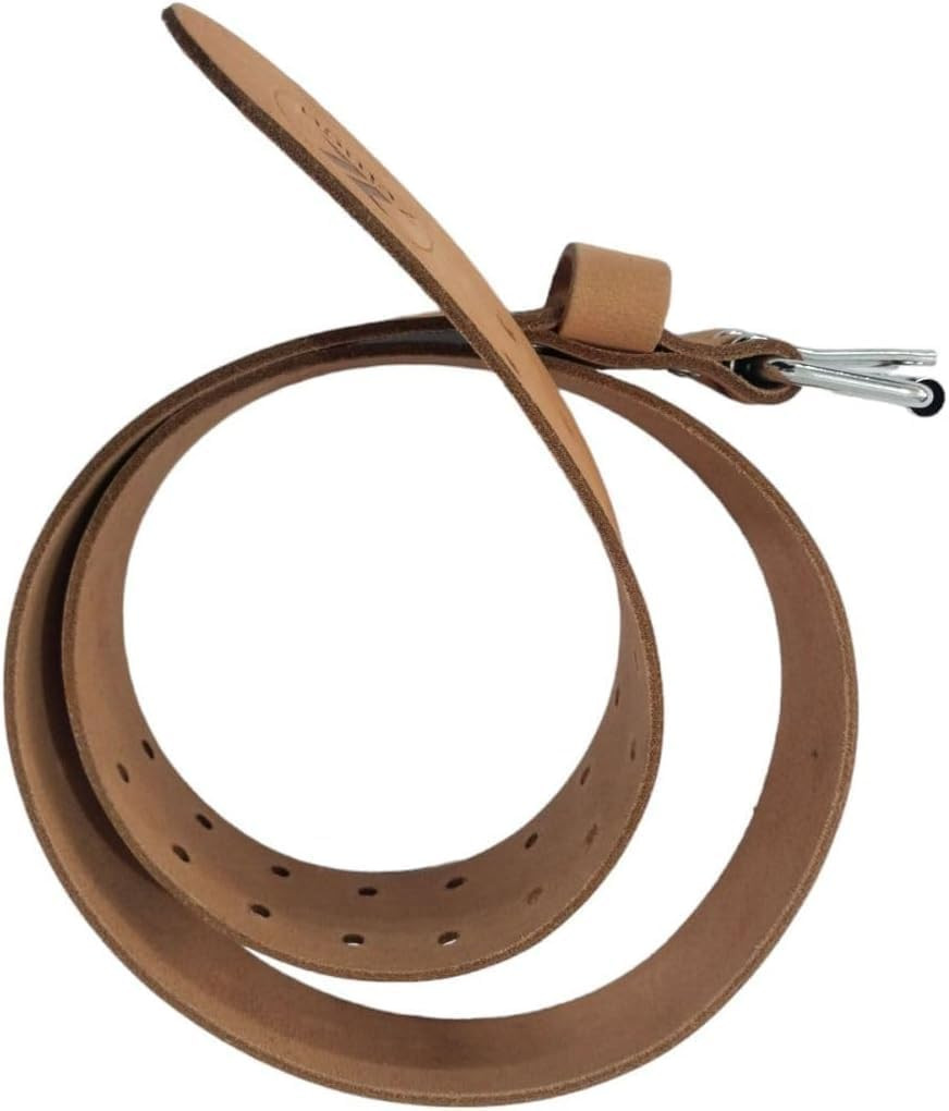 20208 2 Inch Heavy Duty Top Grain Leather Work Tool Belt Natural 1 PCS