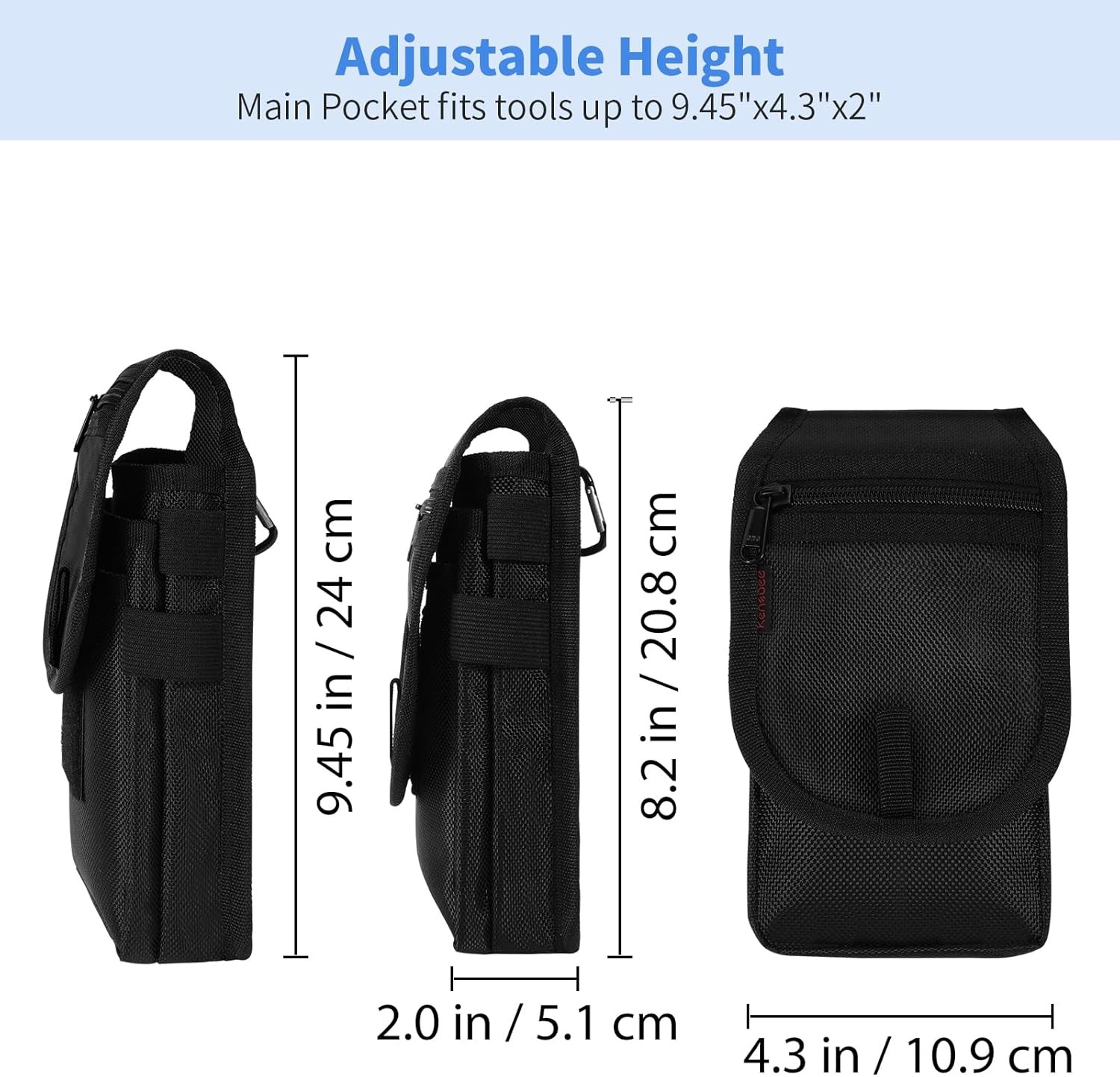 Belt Tool Pouch,Tactical Utility Pouch, Heavy-Duty Nylon EDC Multitool Organizer