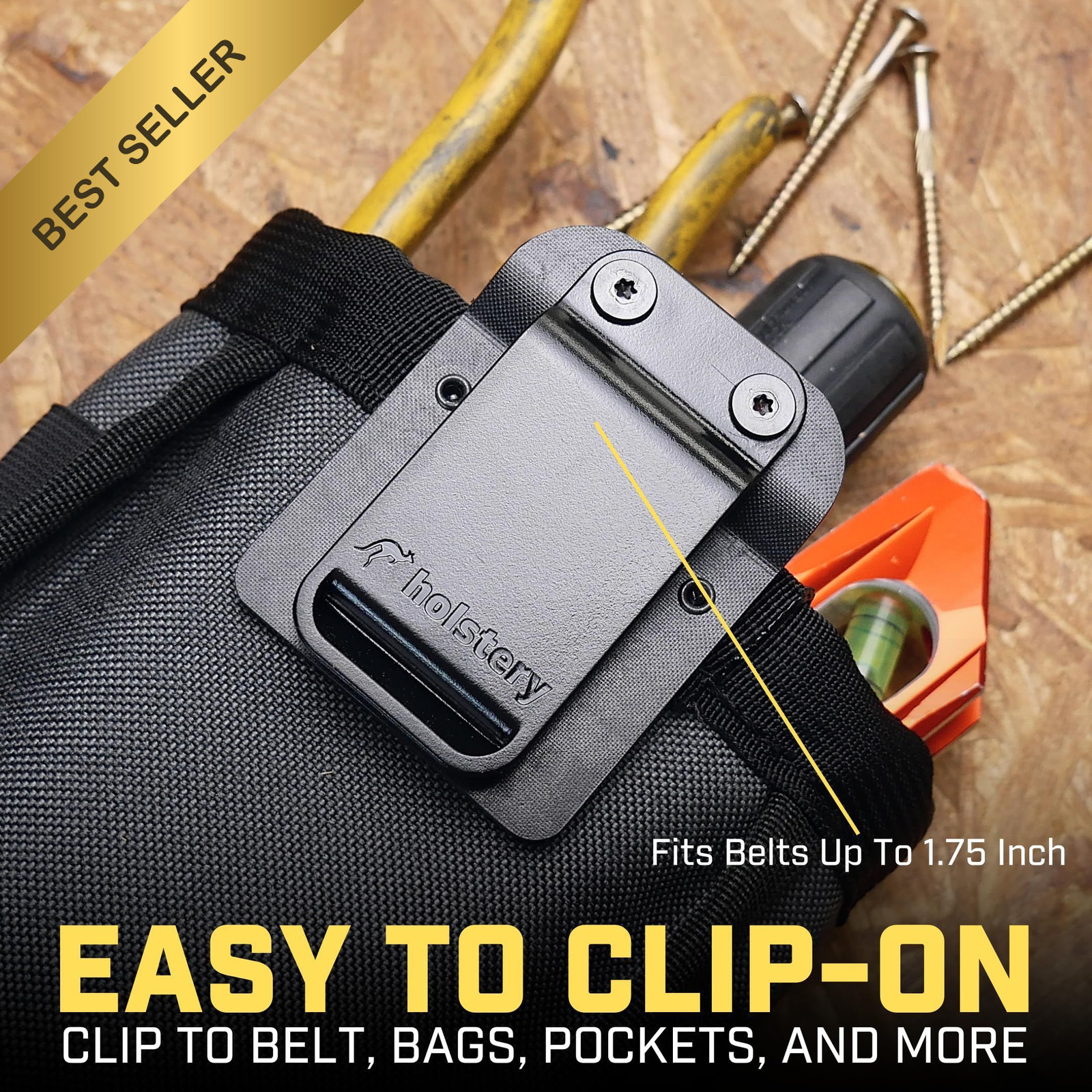 Joey Pouch Clip-On Tool Belt Bag Utility Holder for Screws Nails Electricians
