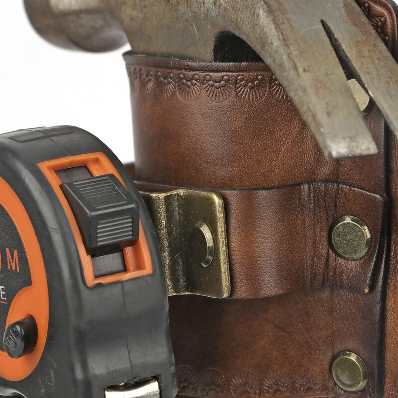 Tourbon 3-Way Workshop Leather Tape Measure/Plier/Screwdriver Holster Belt Pouch