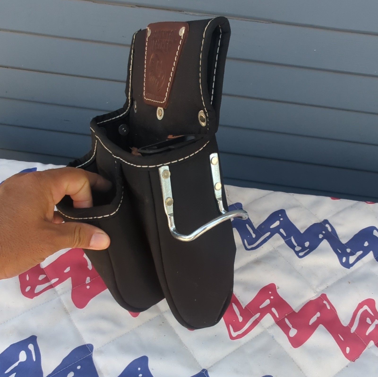 Occidental Leather Oxy Tool Shield 4003 Tool Pouch Hammer Holder Black Leather