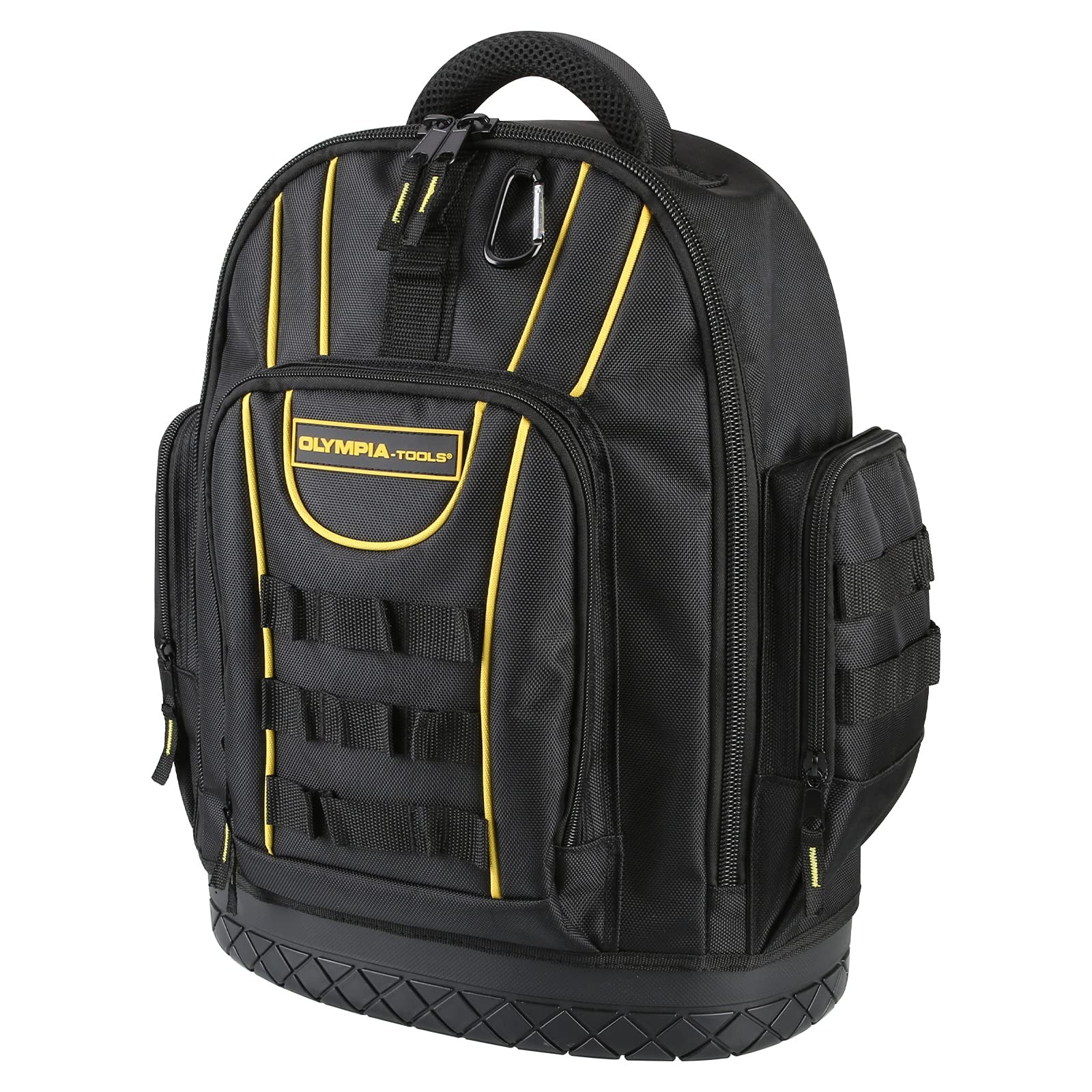 Olympia Tools Tool Backpack, Moulded 14.5″ W x 7.25″ D x 17.5″ H, Black