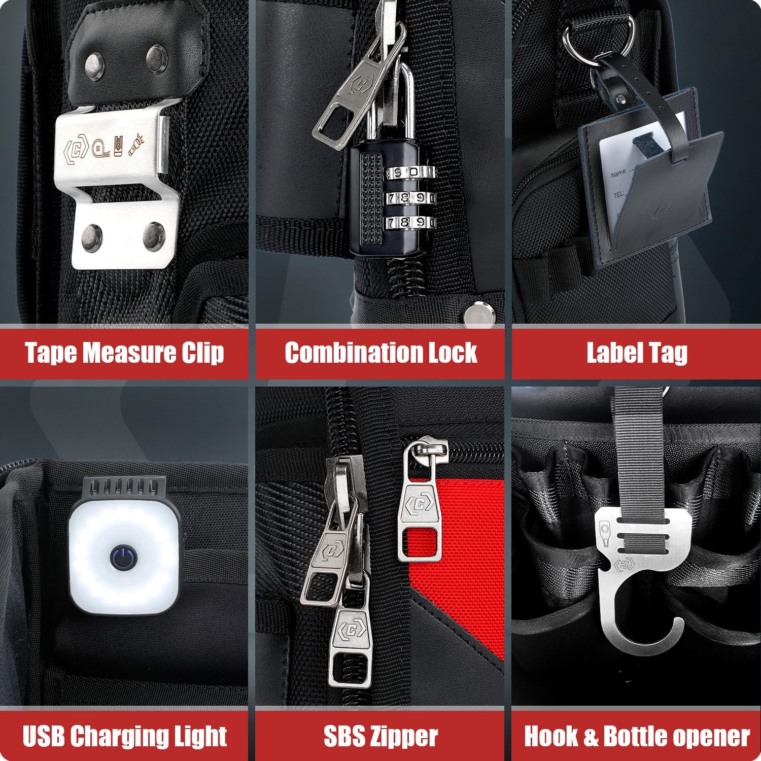 TECH 16 Electrician Tool Bag for Electricians HVAC