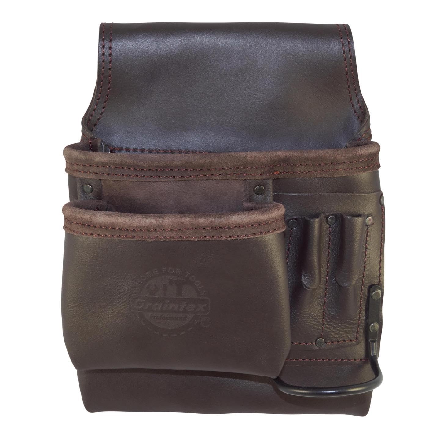 Graintex OS2202 5 Pocket Left Handed Oil Tanned Leather Nail & Tool Pouch