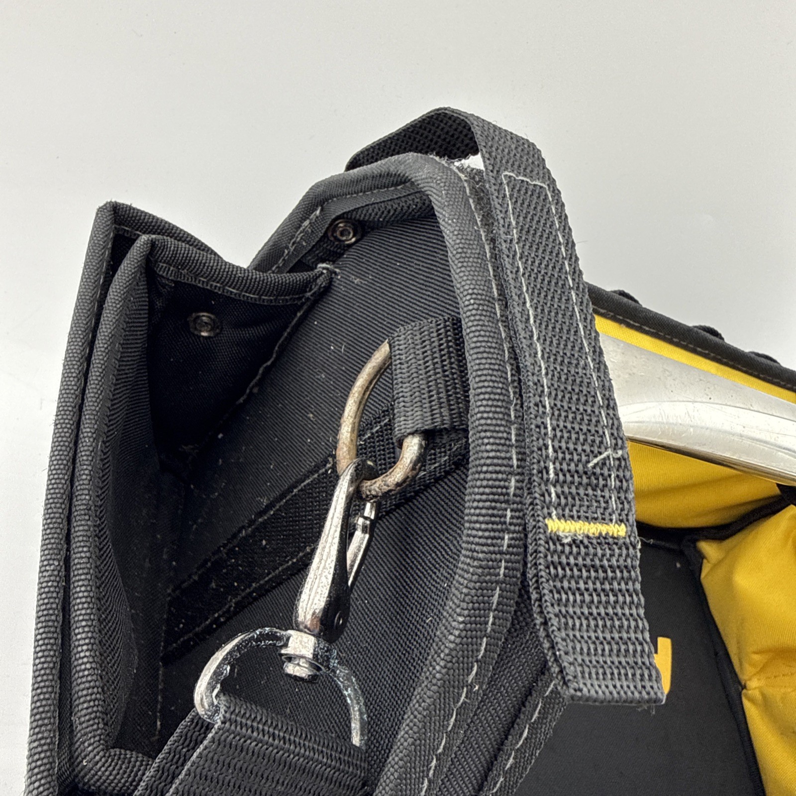 AWP HP Black Electrician Carpenter Work Tool Bag Cushioned Handle Wide Strap