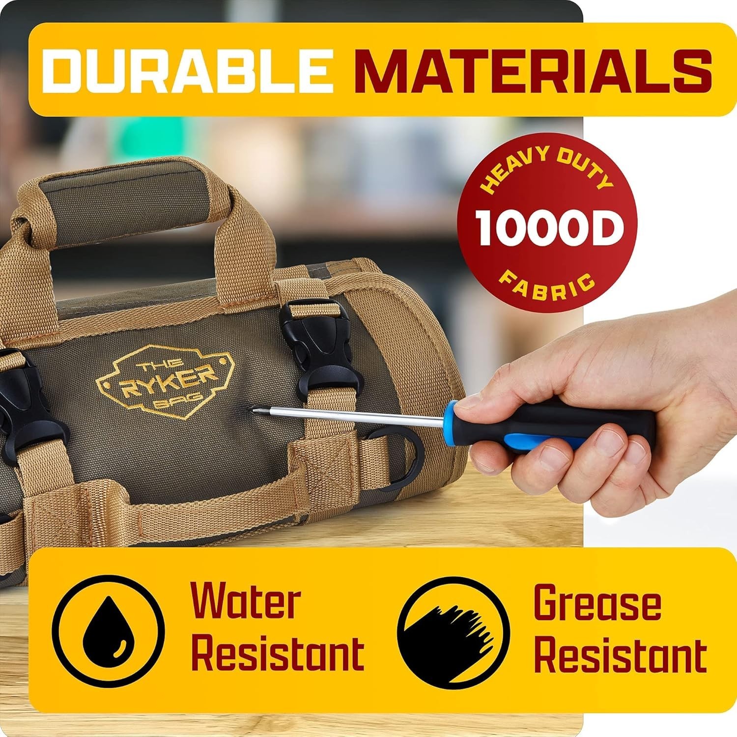 Official Tool Roll Organizer – Mechanics Tool Bag