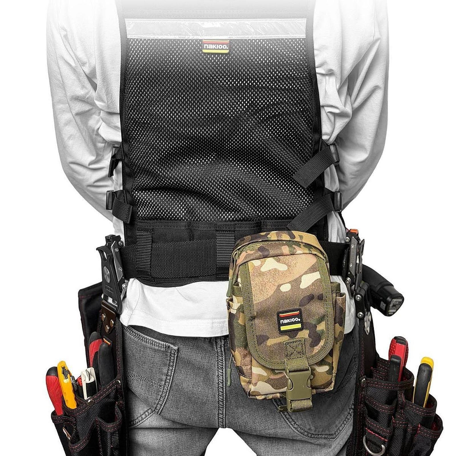 Electrician Tool Vest Carpenters for Men Women Heavy Duty with Pockets Black