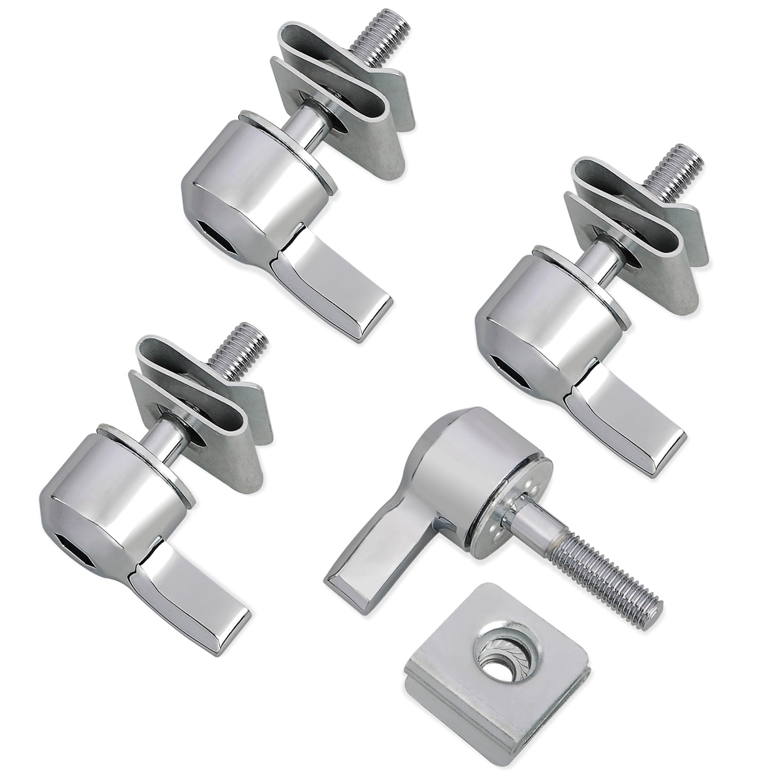 Hard Saddlebag Mount Kit Chrome Lever Lock Set For Harley Touring Models
