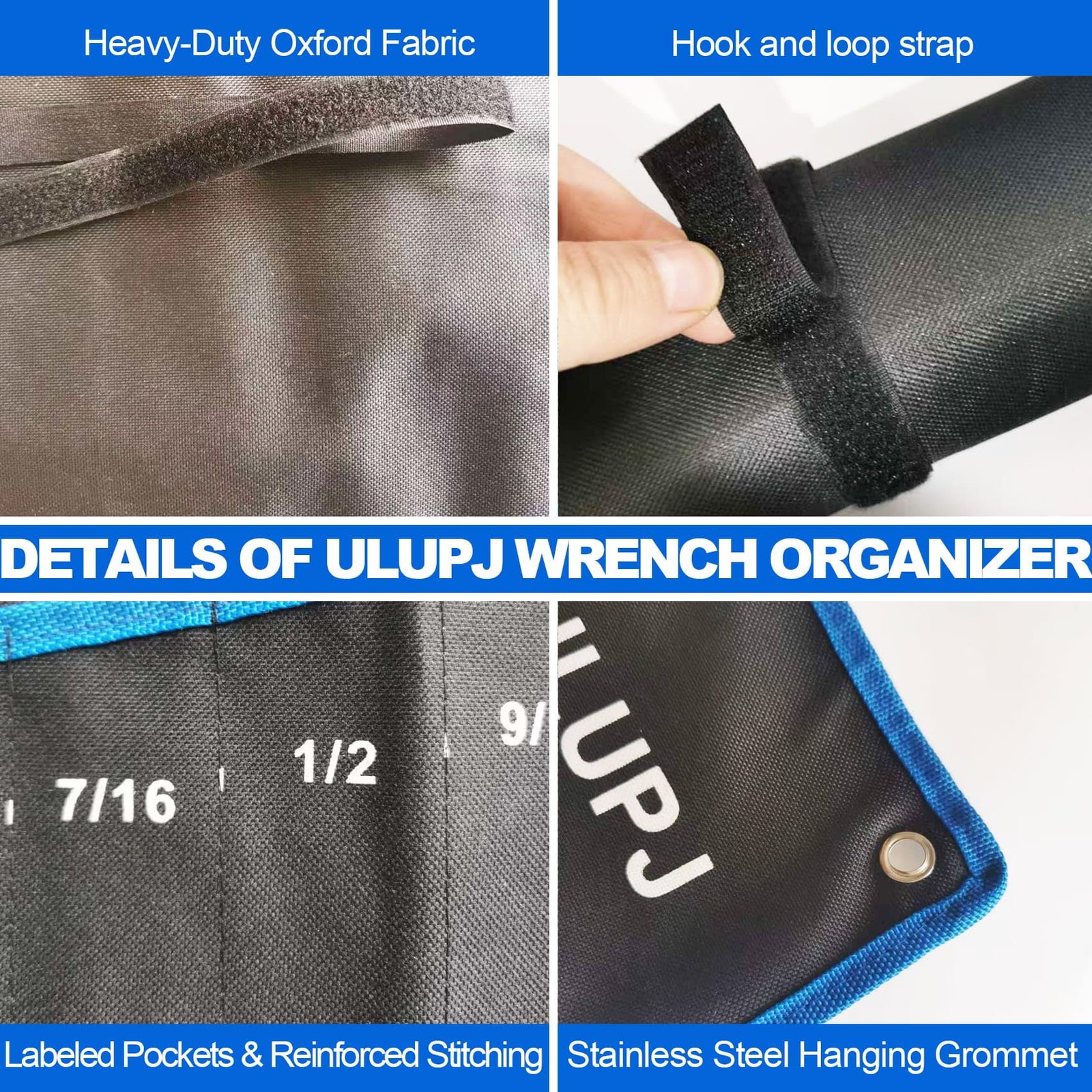 2PCS Wrench Roll, Wrench Roll Up Pouch, Wrench Organizer, HeavyDuty Tool Pouc…