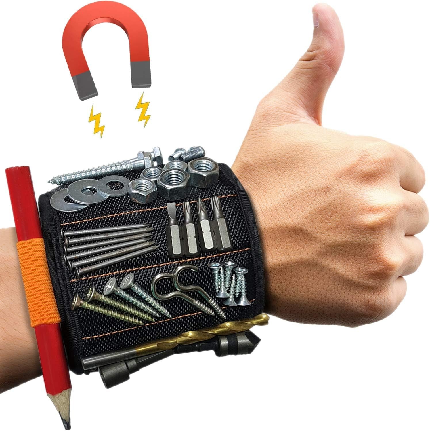 Magnetic Wristband with 20 Strong Magnets for Holding Screws