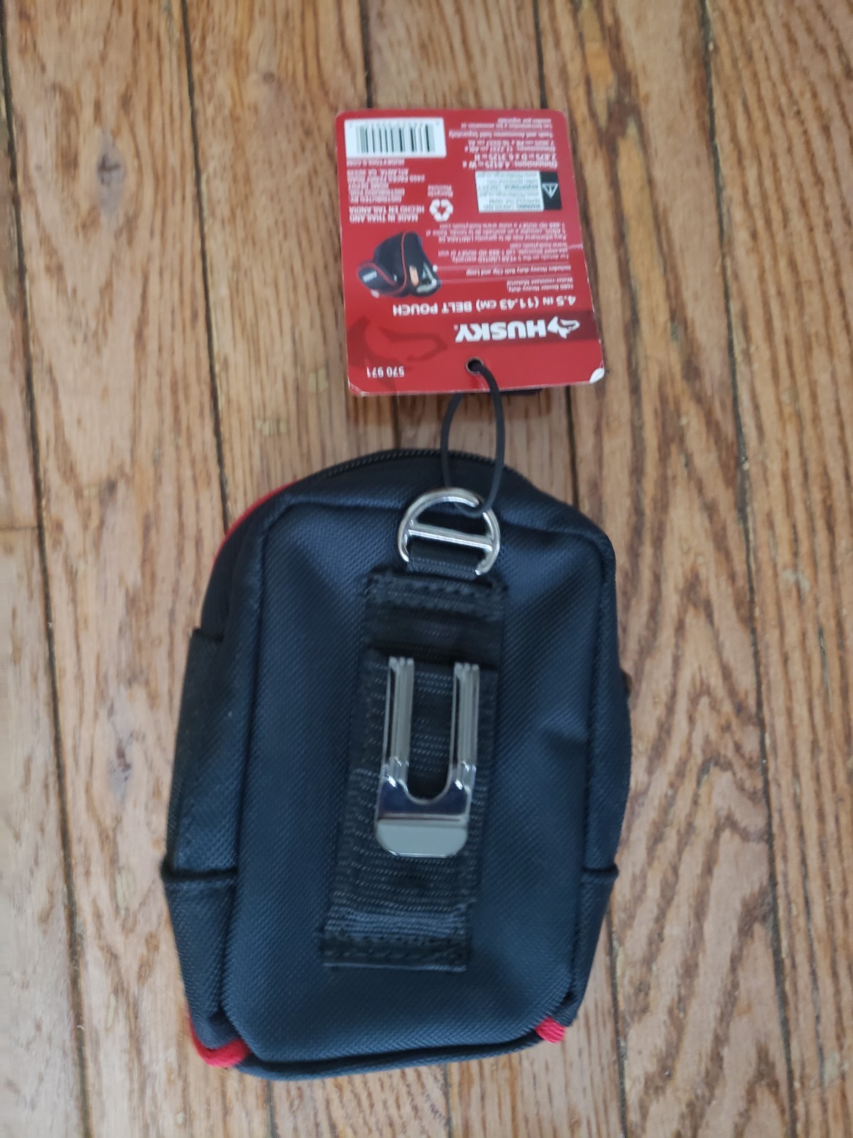Husky 4.5 in. Belt Pouch 1680 Denier Heavy Duty, Water Resistant Material 570971