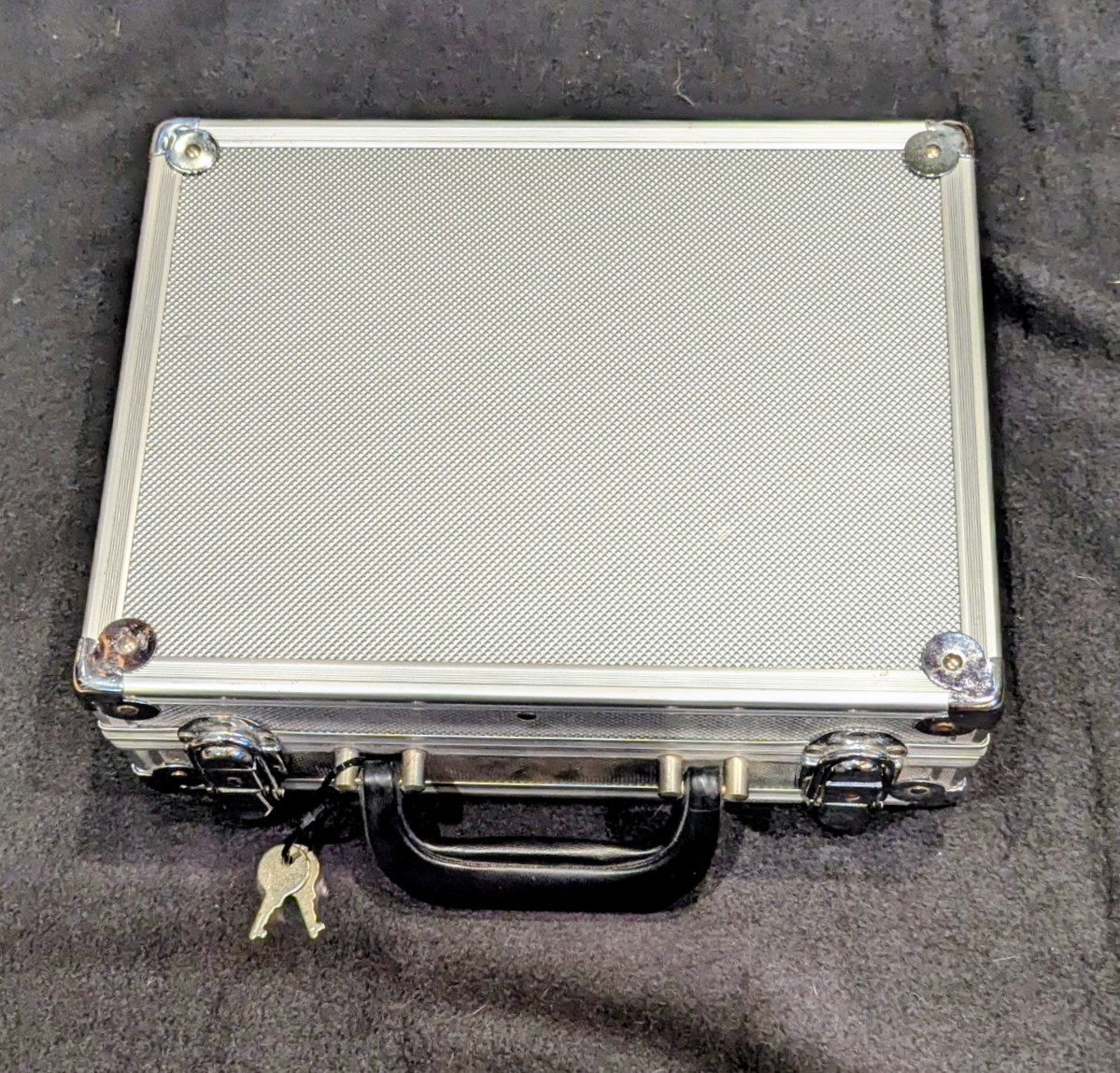 Silver Aluminum Hard Case Tool Attache Briefcase Tech Field Engineer Locking Key