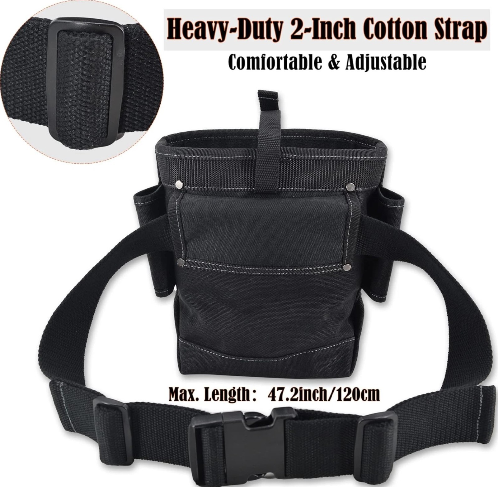 Welkinland 2Pcs Bolt Bag W/ 1 Tool Belt, Heavy-Duty Canvas Scaffold Belt *NEW*