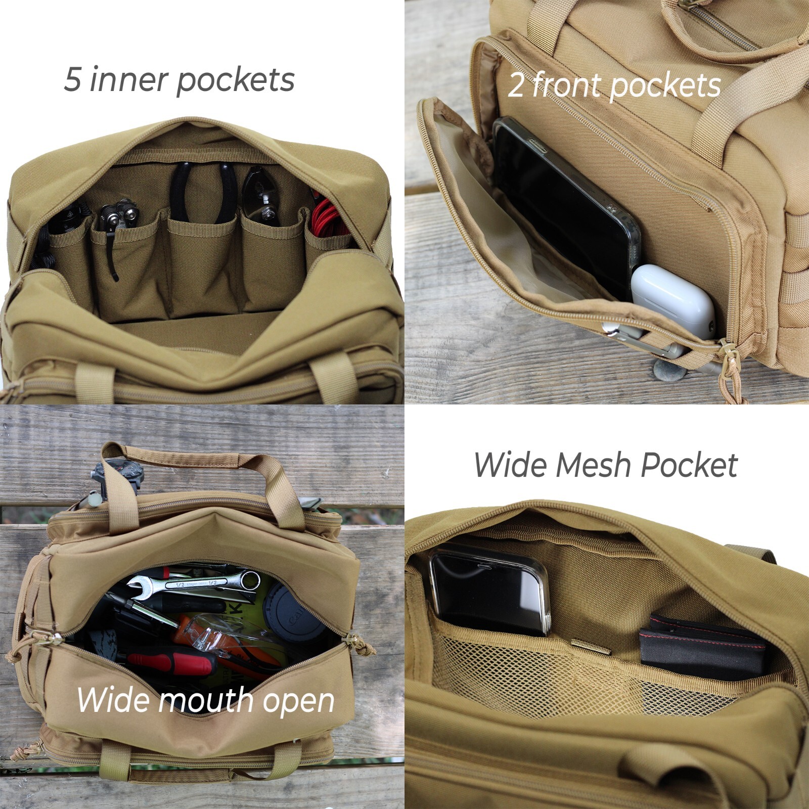 Coreflex 12-inch Heavy duty Small Tool Bag, Range bag, Gear bag, Tactical bag